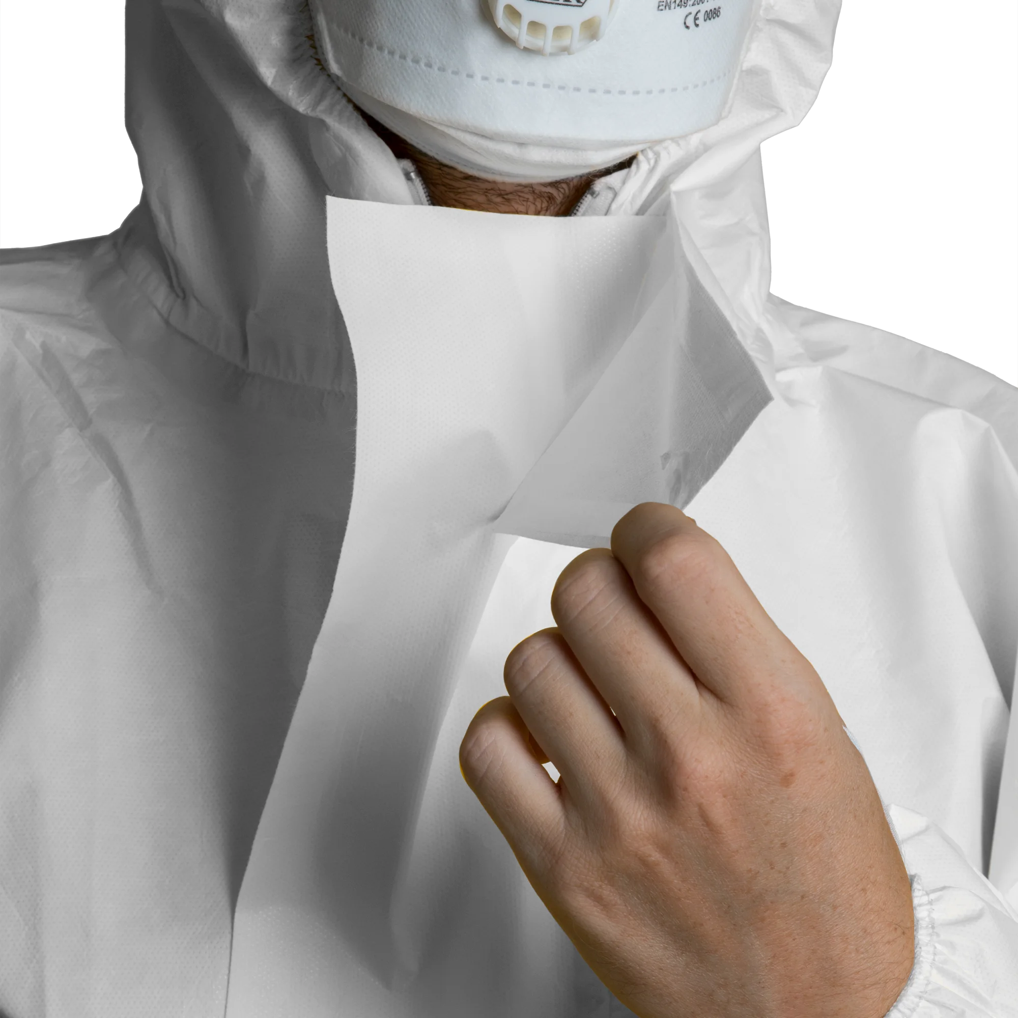 Lot de 25 - Combinaison jetable avec capuche Microporous Blanc - SPP + film microporeux image