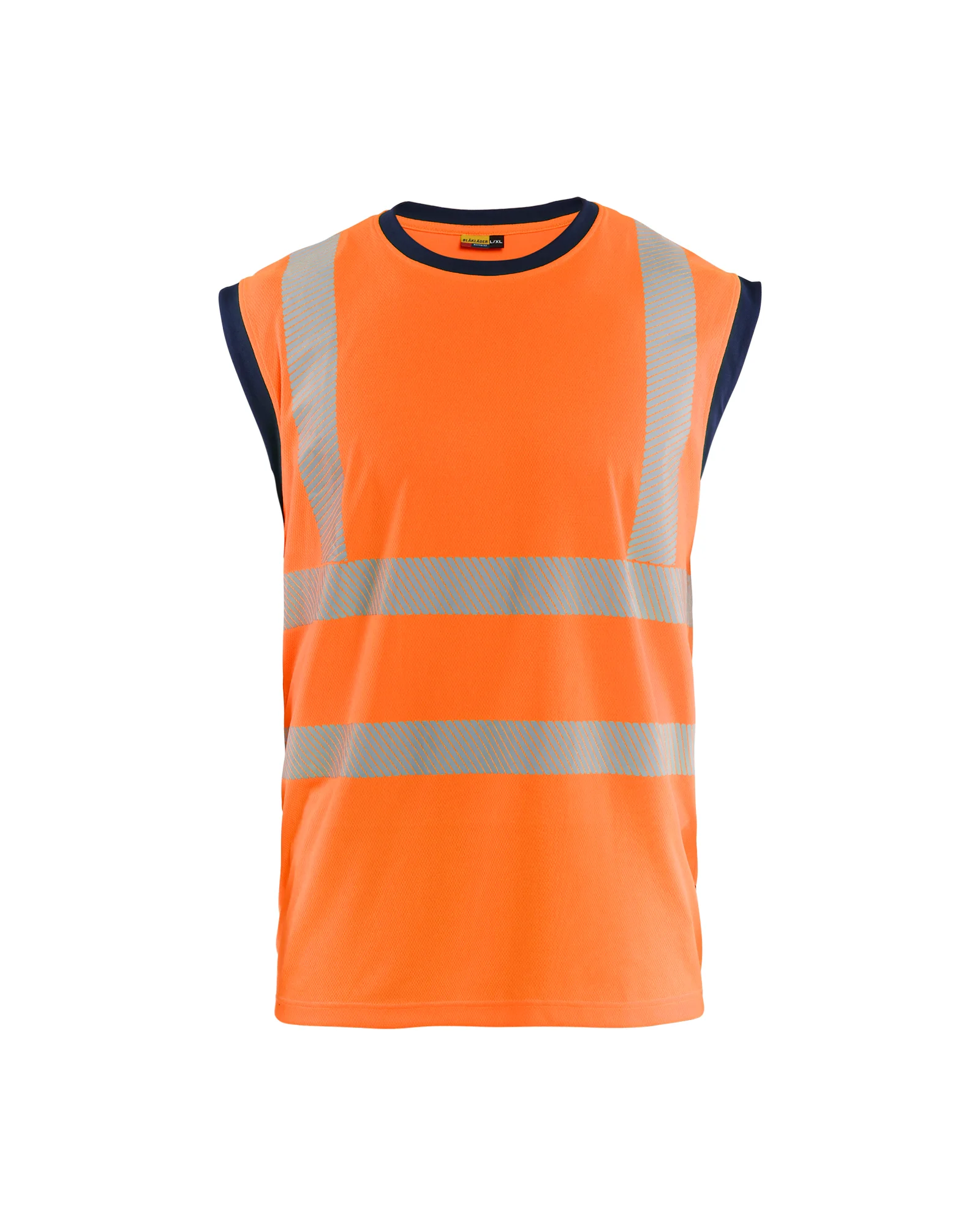 Gilet de travail sans manches haute visibilité 3575 - Orange/Marine image