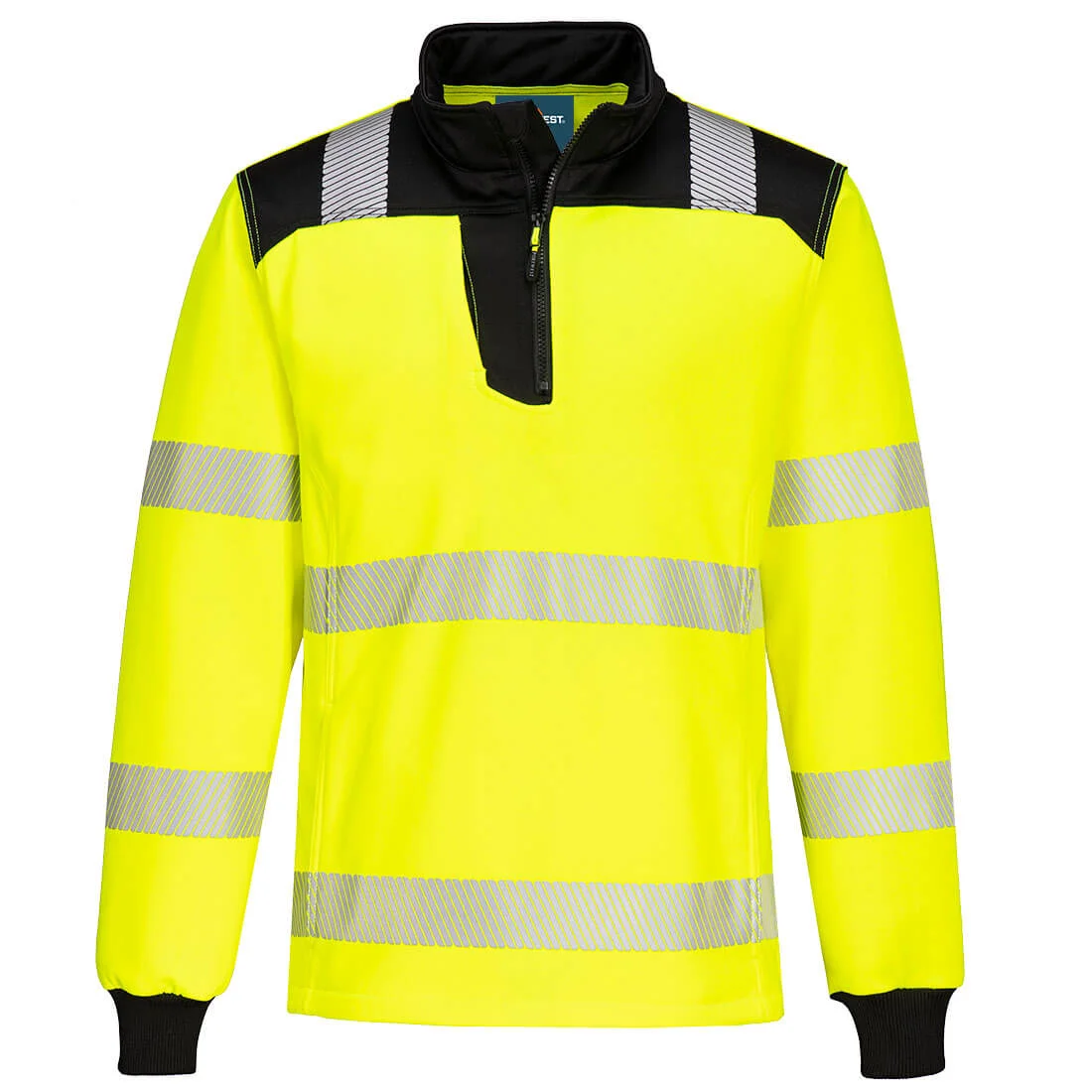 Sweatshirt Demi-Zippé PW3 Hi-Vis Jaune/Noir image