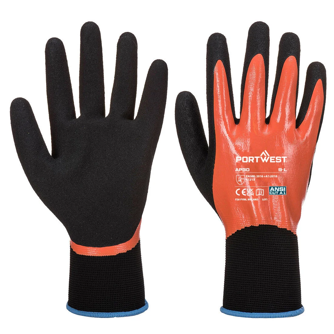 Gants Dermi Pro Orange/Noir image