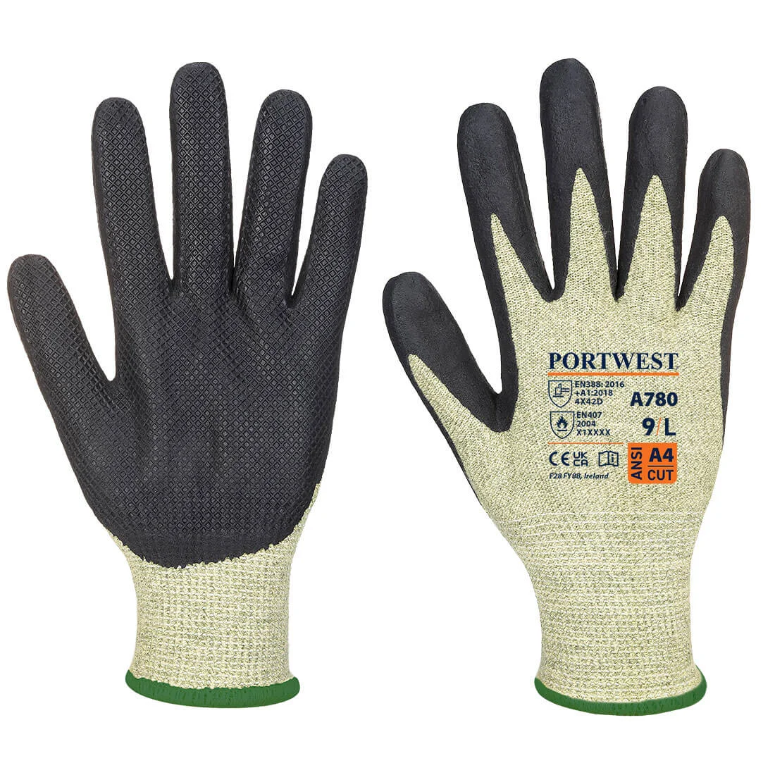 Gants Arc Grip Coupure D Vert/Noir image