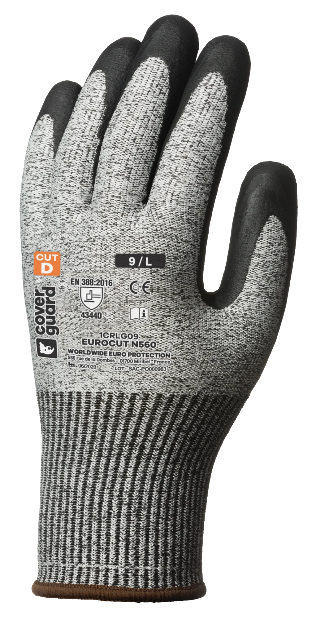 Lot de 5 paires de gants anti-coupure EUROCUT N560 - Noir image