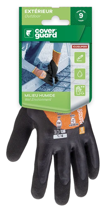 Lot de 5 paires de gants anti-coupure EUROCUT LATEX DOUBLE ENDUCTION image