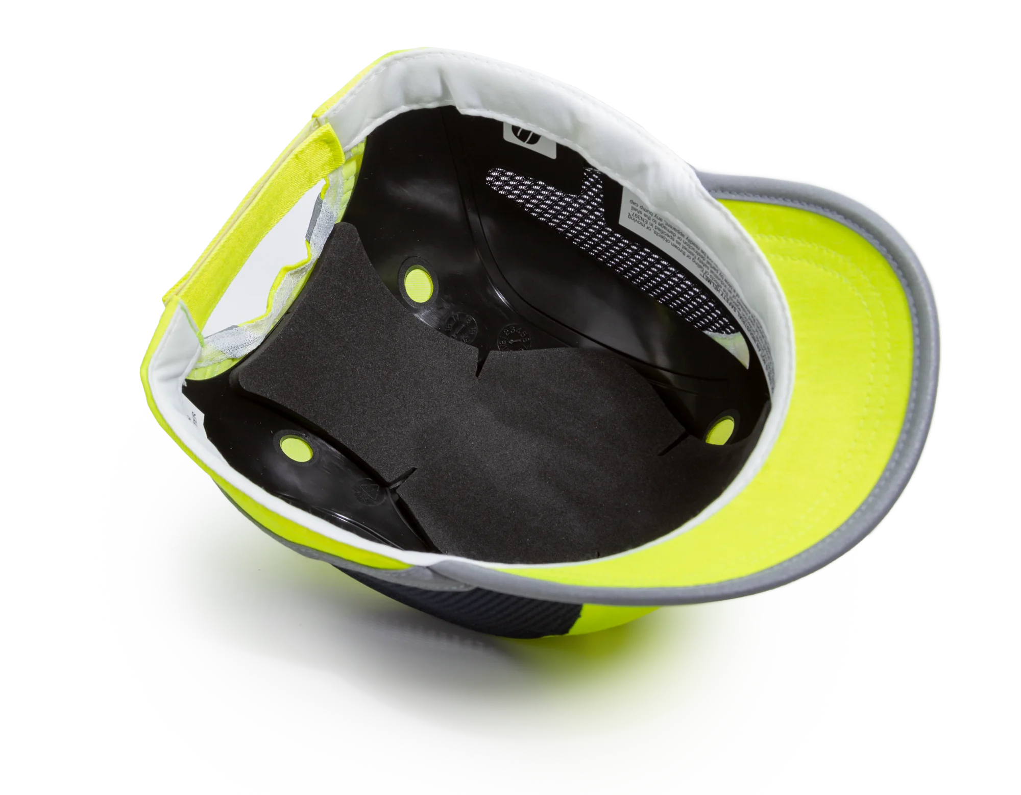 Lot de 10 - Casquette haute visibilité anti-heurt aérée coton/mesh - Jaune Fluo visière 5CM image