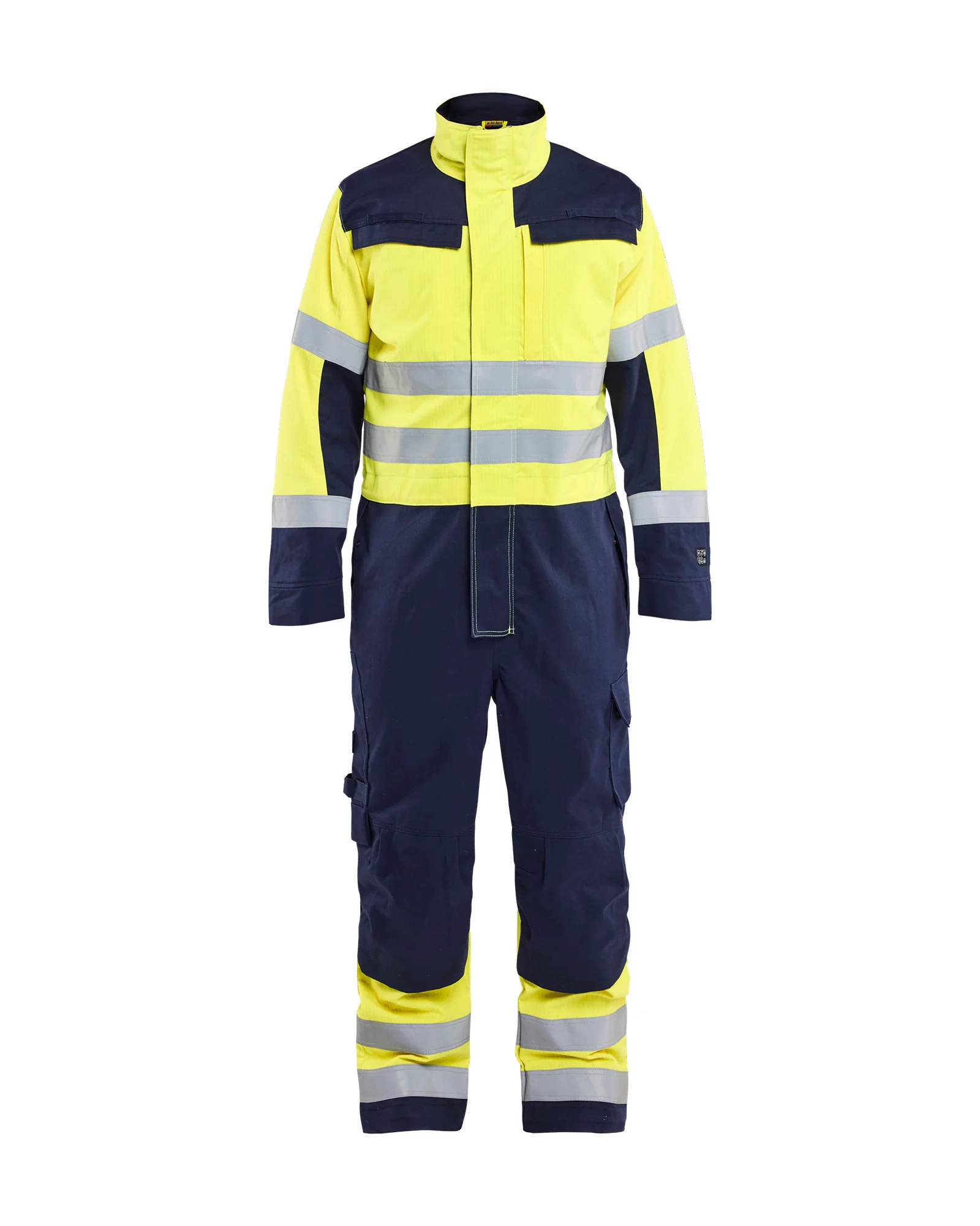 Combinaison manches longues multinormes - Jaune fluo/Marine image