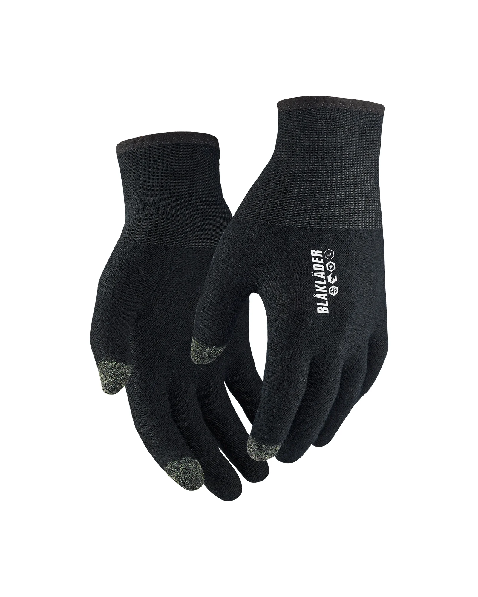Sous-Gants de travail hiver tactiles en laine SUPREME WARM, jauge 15 - Noir image