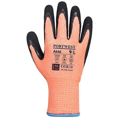 Gants Hiver Vis-Tex HR Cut nitrile Orange/Noir image