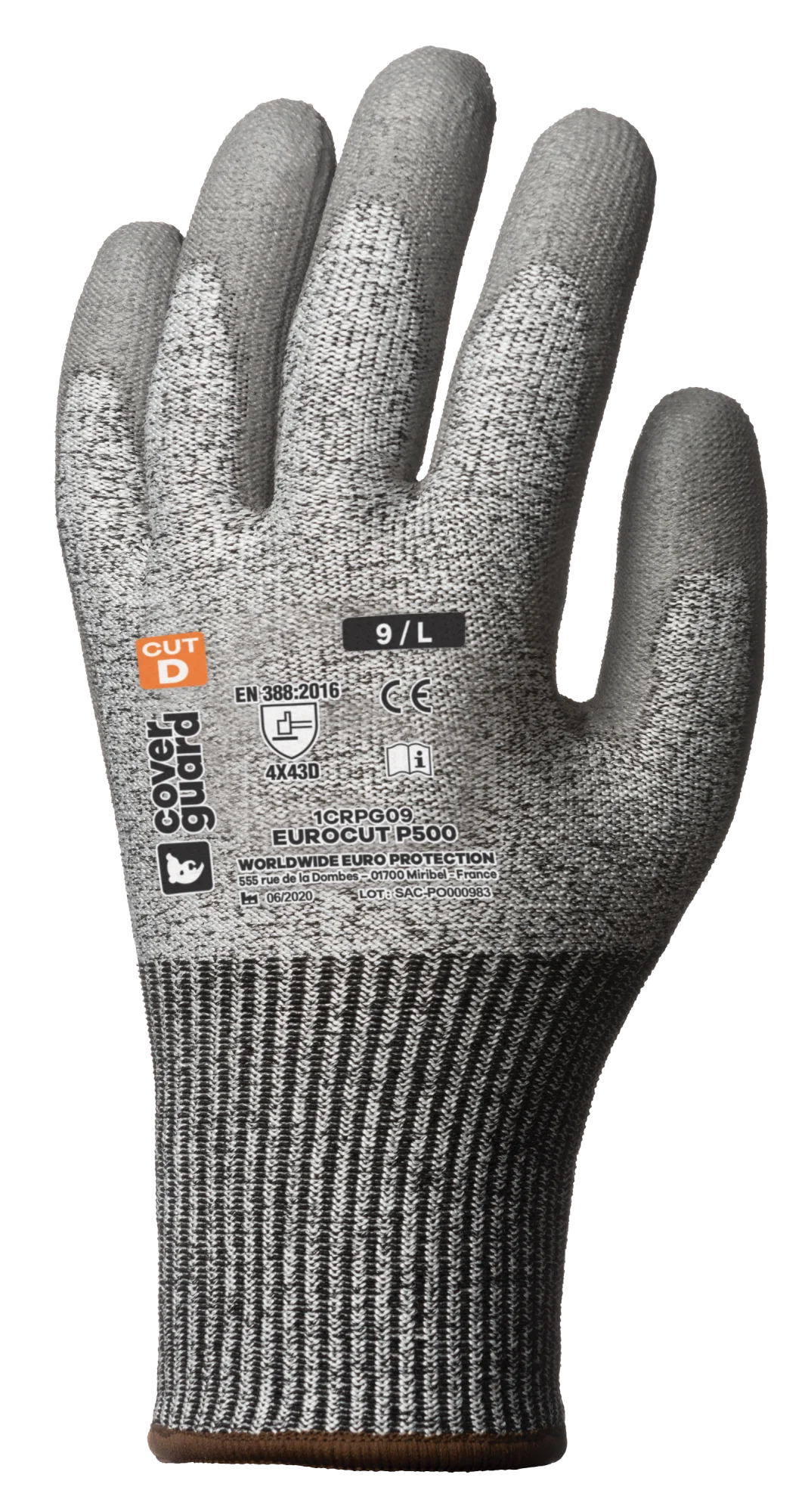 Gants anti-coupure EUROCUT P500 - Enduit PU Gris image