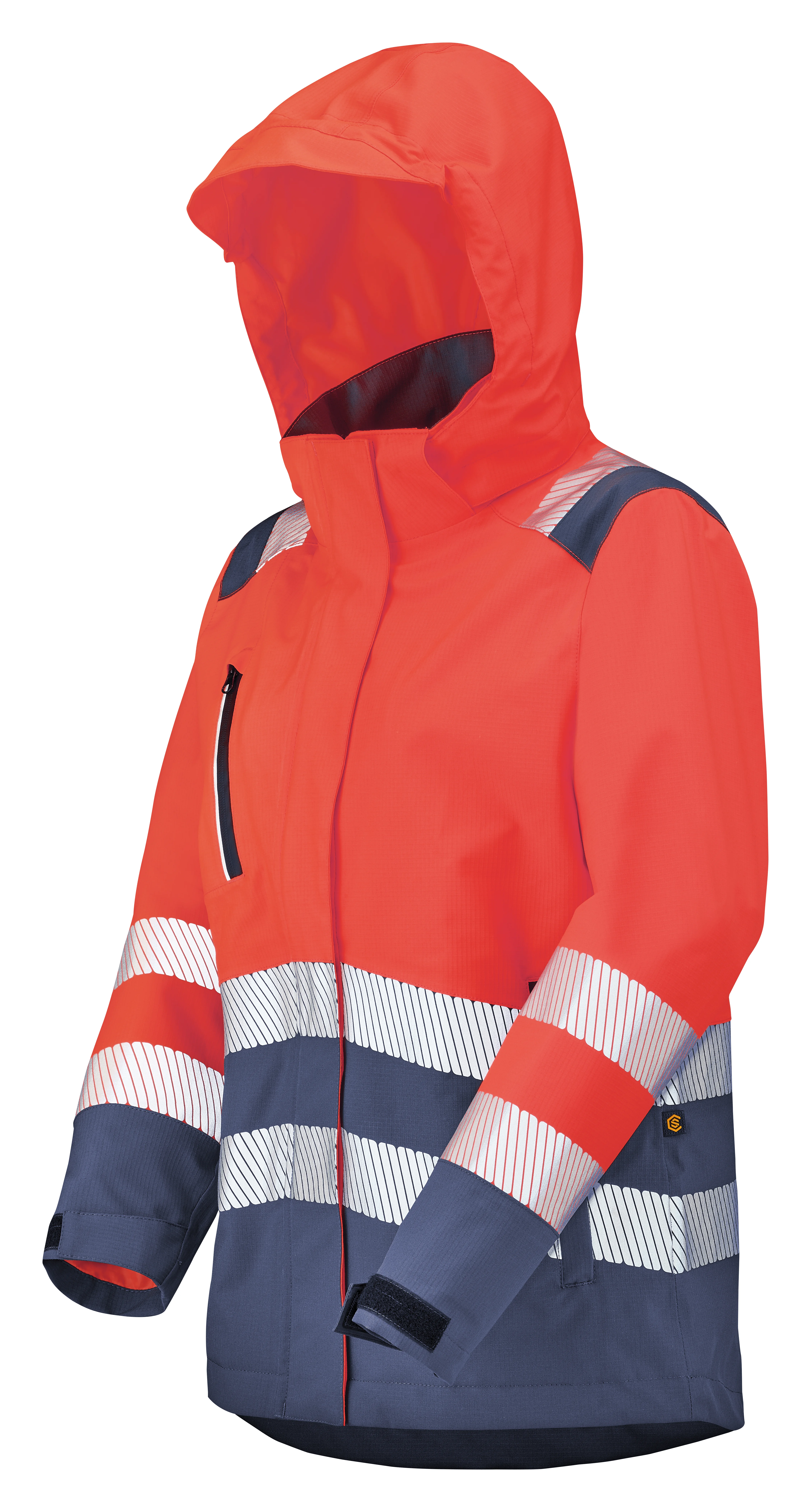 PARKA HV FEMME IRMA ROUGE FLUO/NAVY image