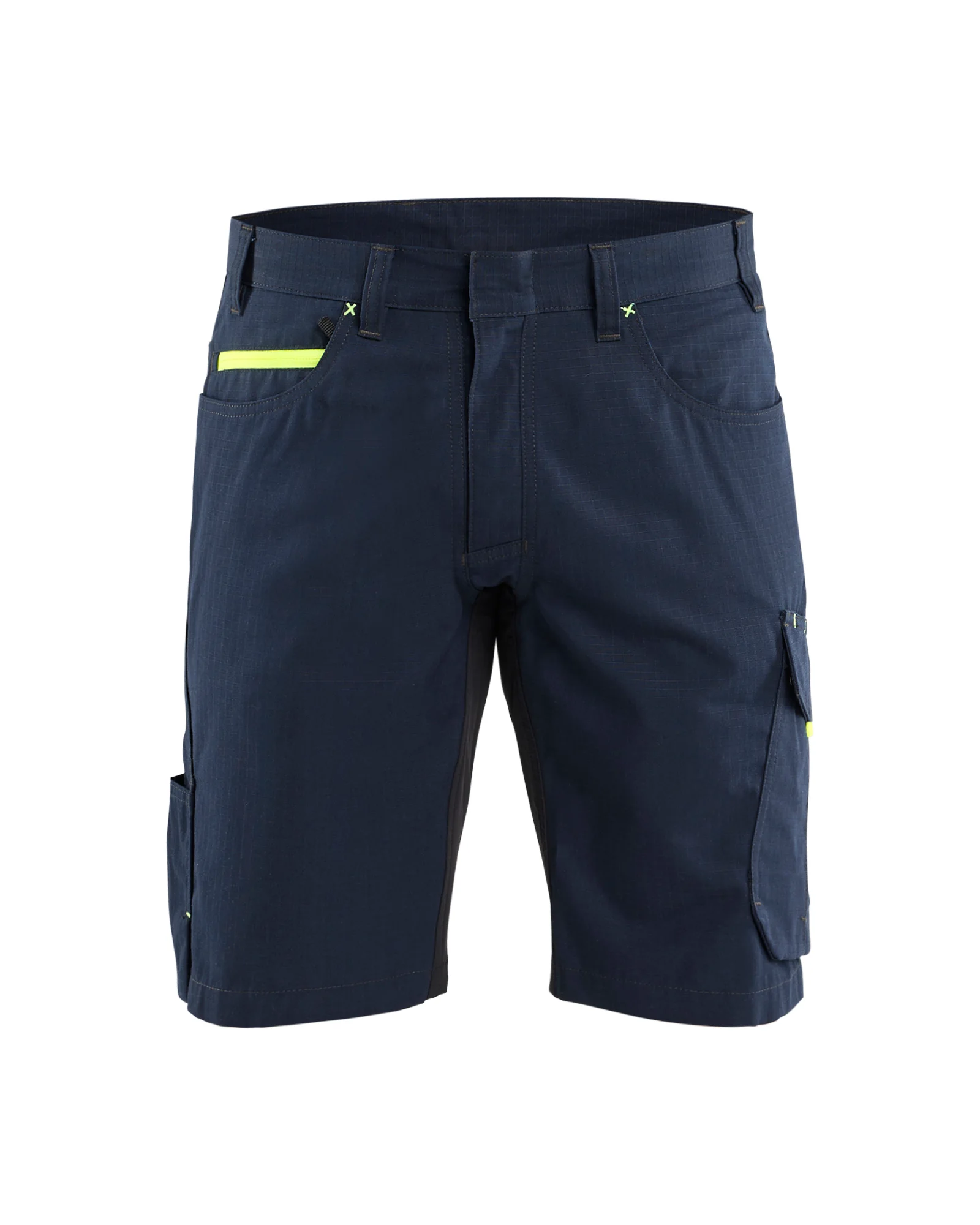 Short maintenance - Bleu marine/Jaune fluo image