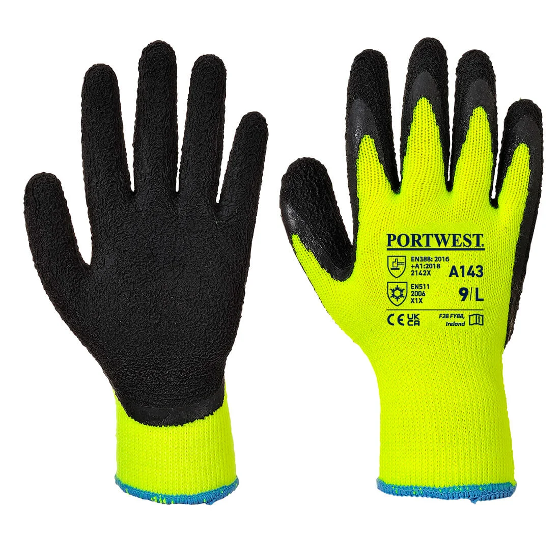 Gants thermique Soft Grip Jaune/Noir image