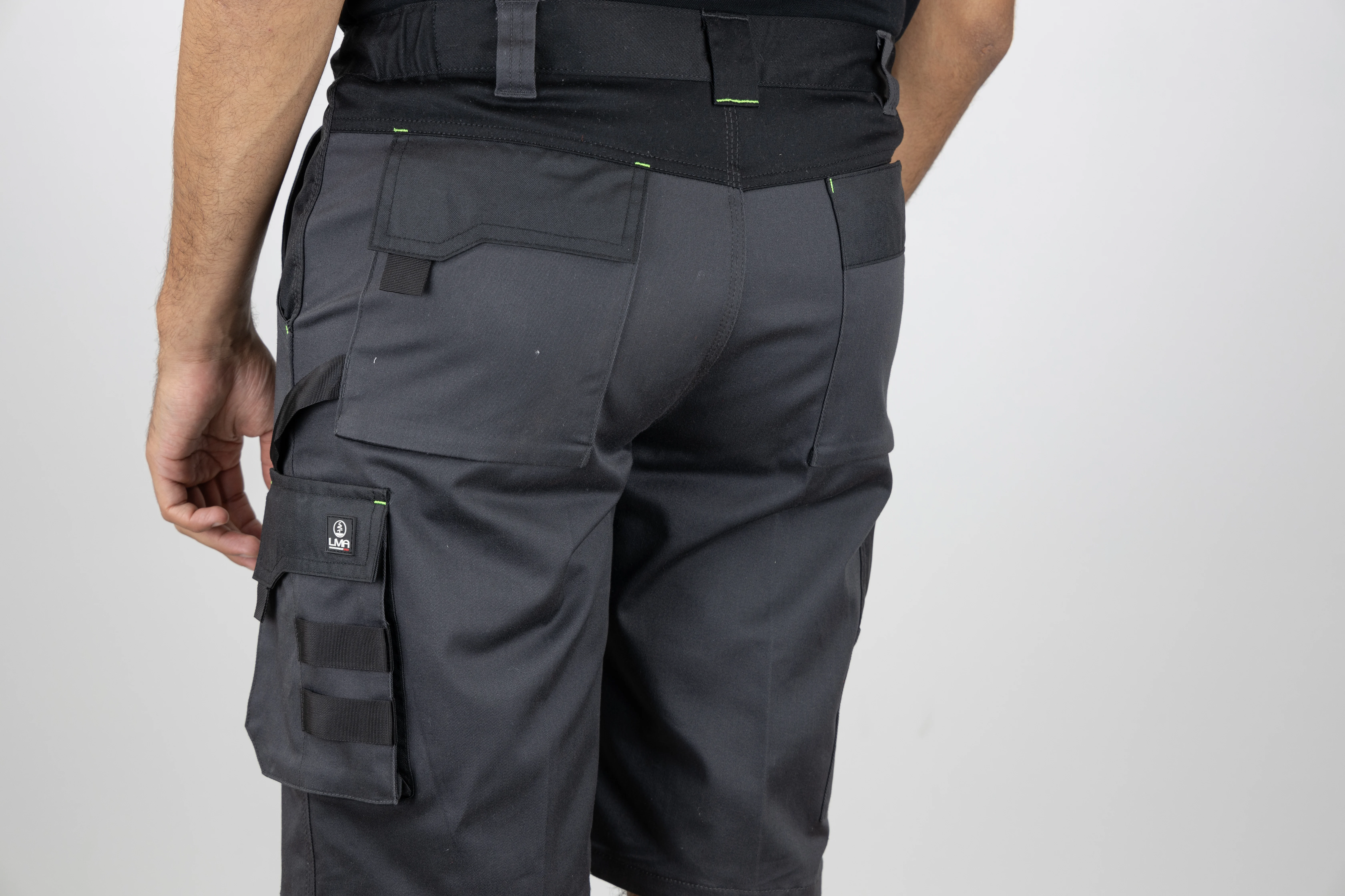 Bermuda de travail DEDALE - GRIS sombre/NOIR image