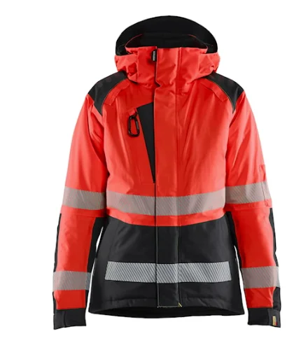 Veste hiver haute visibilité femme 4456 - Rouge/Noir image