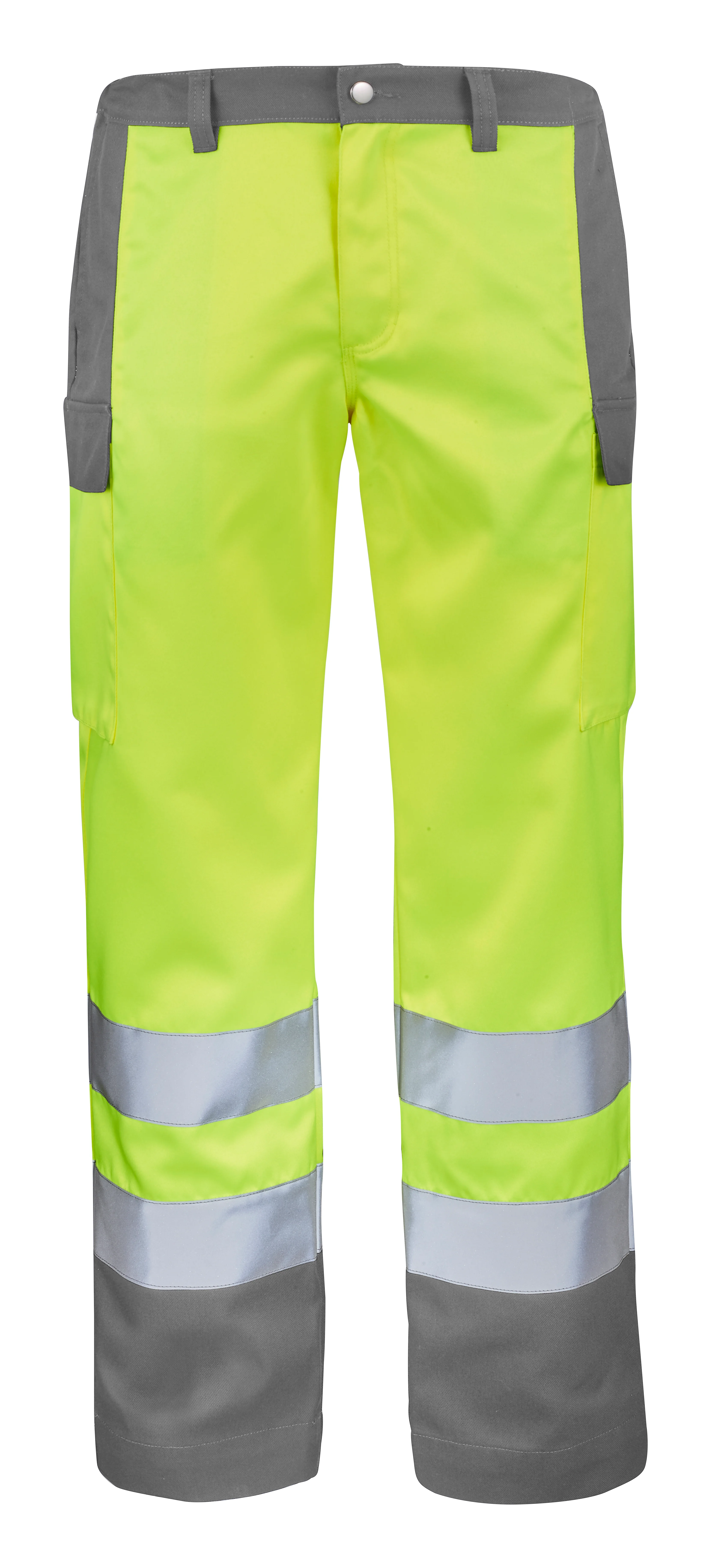 PANTALON FLUO BASE XP JAUNE FLUO/GRIS ACIER image