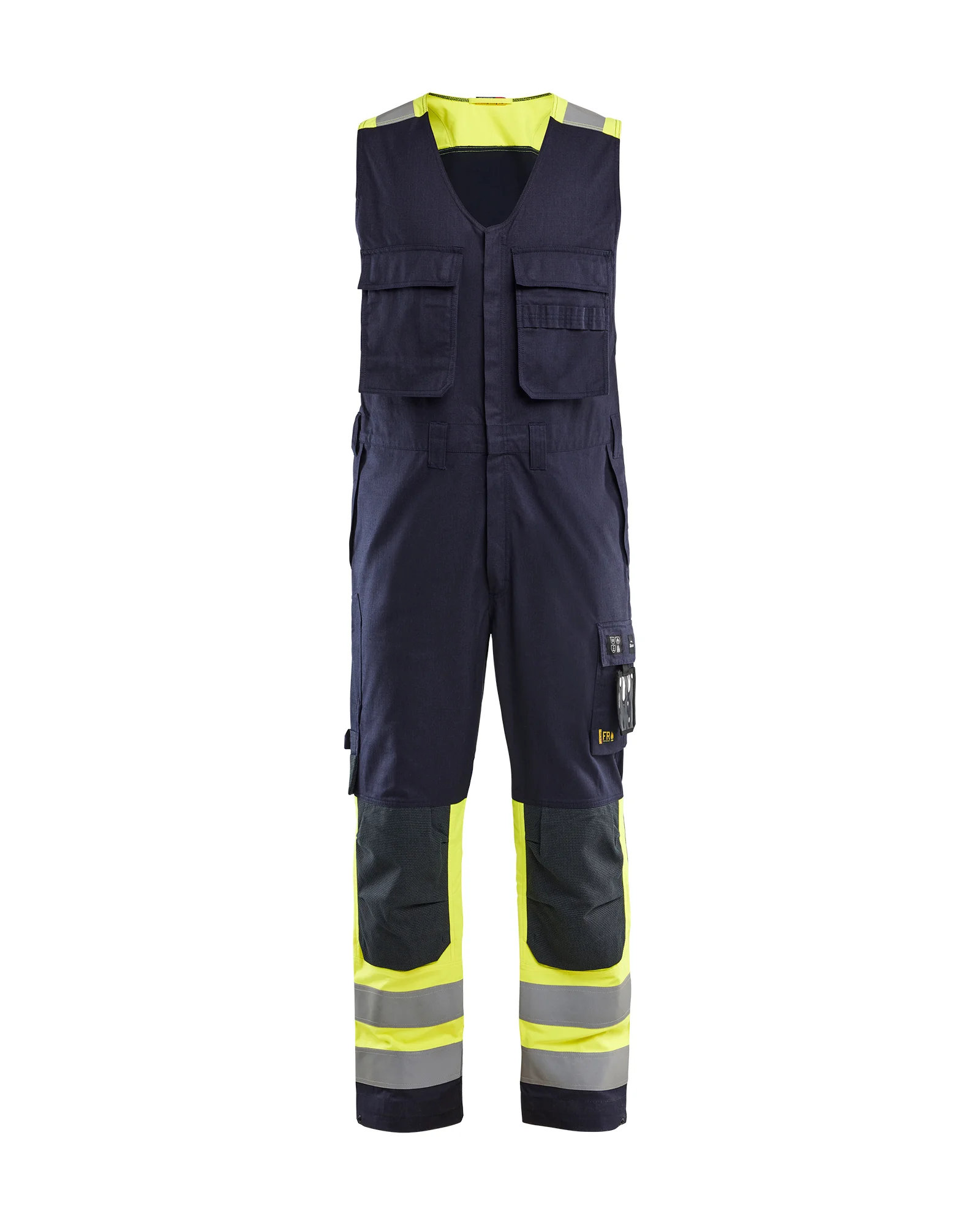 Combinaison de travail sans manches multinormes inhérent - Marine/Jaune fluo image