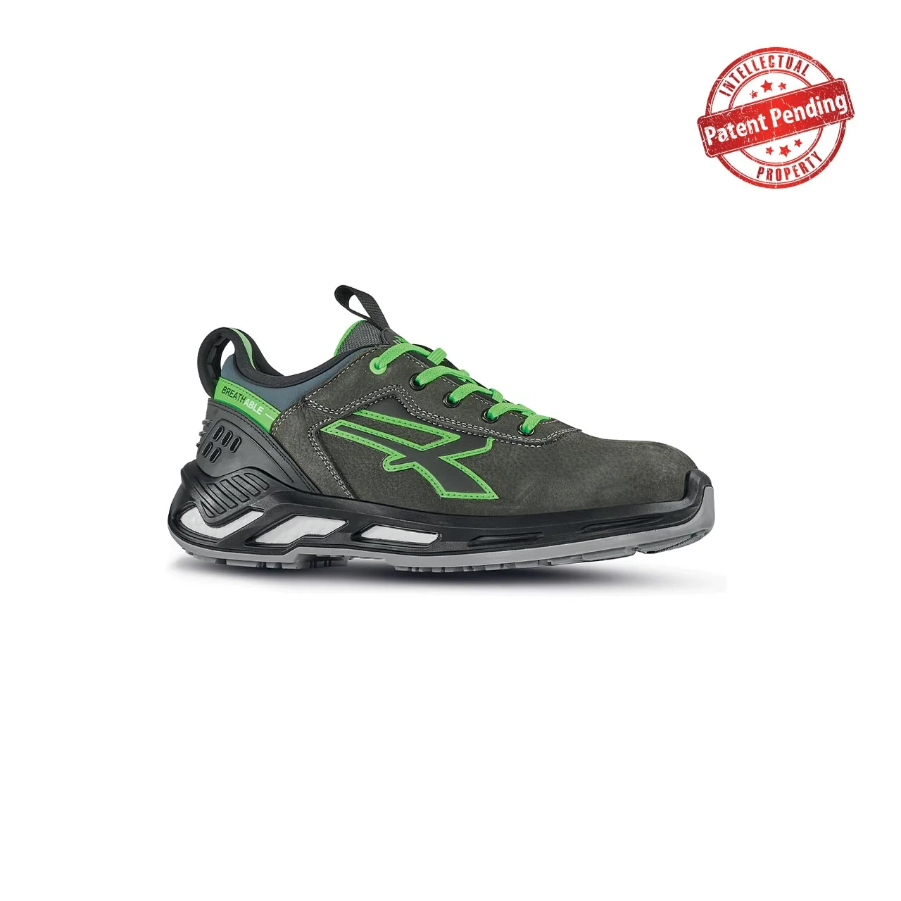 Chaussures de sécurité basses NAOS ESD S3 CI SRC - Gris/Vert image