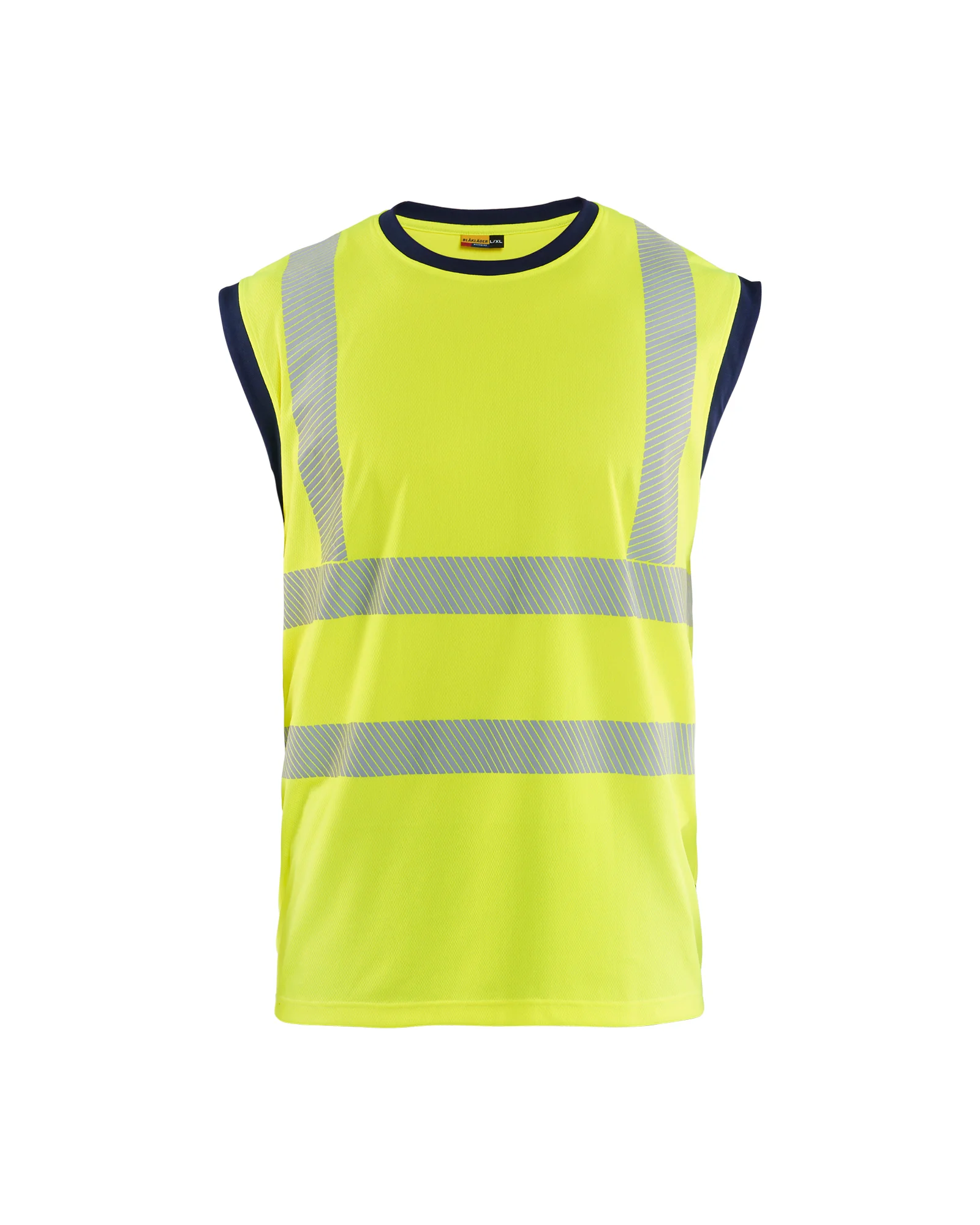 Gilet de travail sans manches haute visibilité 3575 - Jaune/Marine image