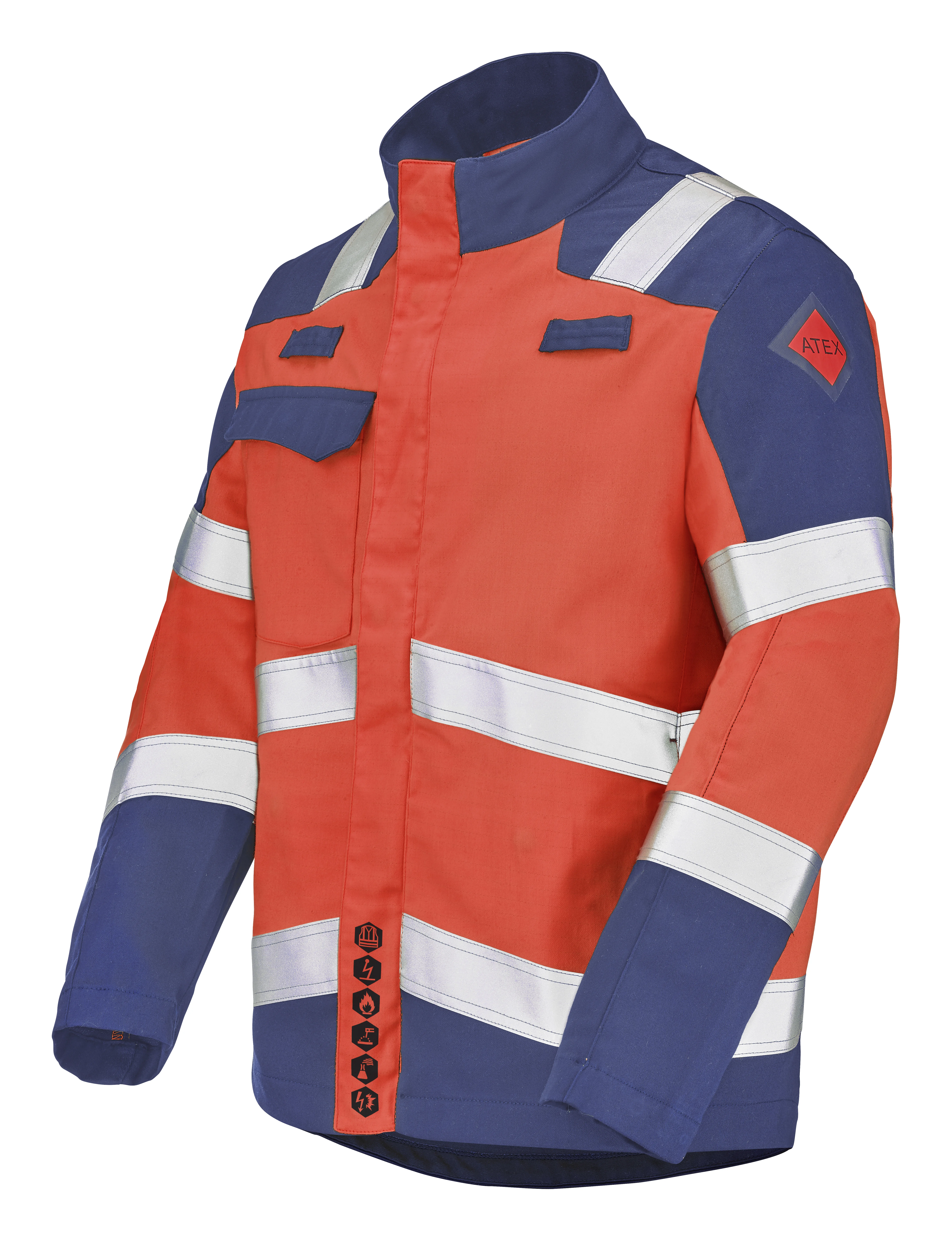 BLOUSON ABRA ROUGE FLUO/BLEU MARINE image