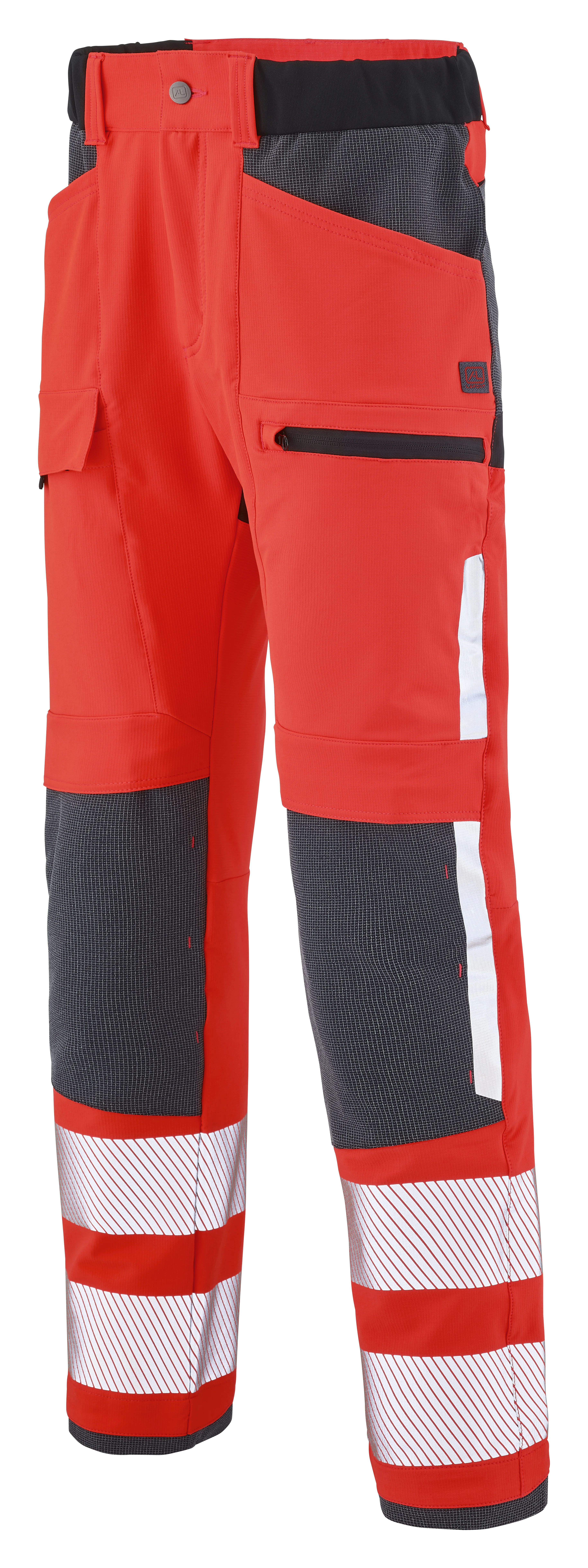PANTALON TWIST HV ROUGE FLUO / GRIS CHARCOAL image