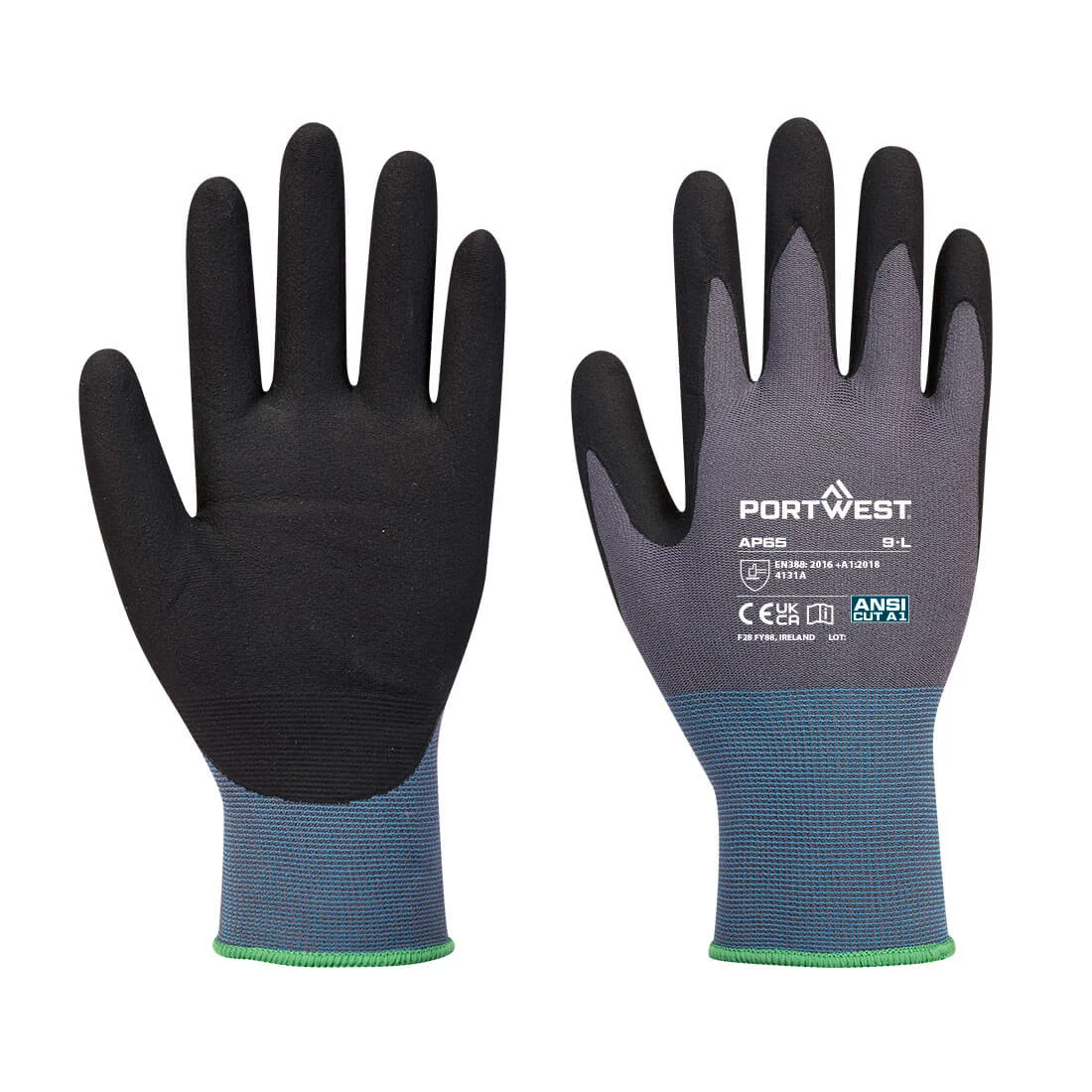 Gants NPR Pro Mousse Nitrile Noir/Gris image