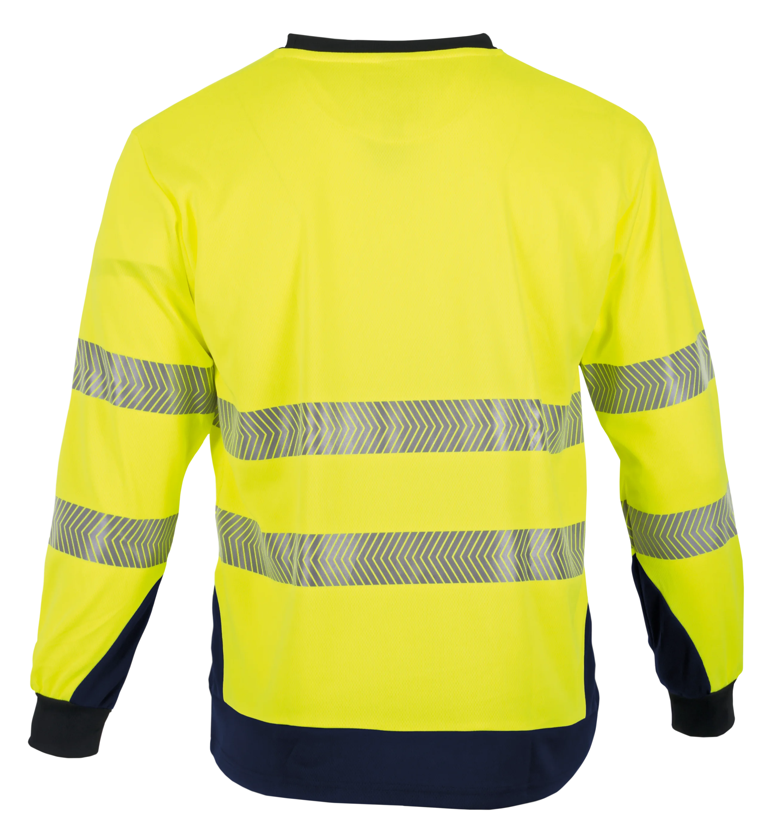 T-shirt de travail ML MAILLE HV CLARTE - MARINE/JAUNE FLUO image