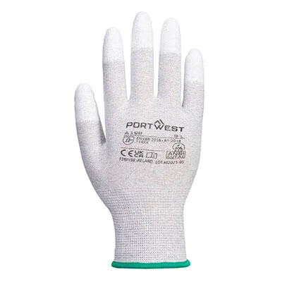 Gants Antistatique bout de doigts enduit PU Gris image