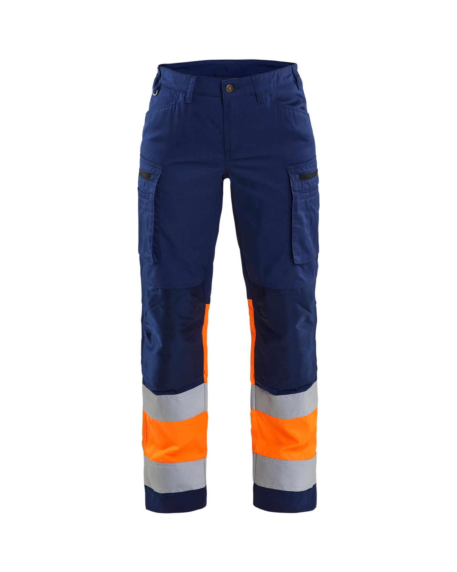 Pantalon de travail stretch haute visibilité femme 7161 - Marine/Orange image