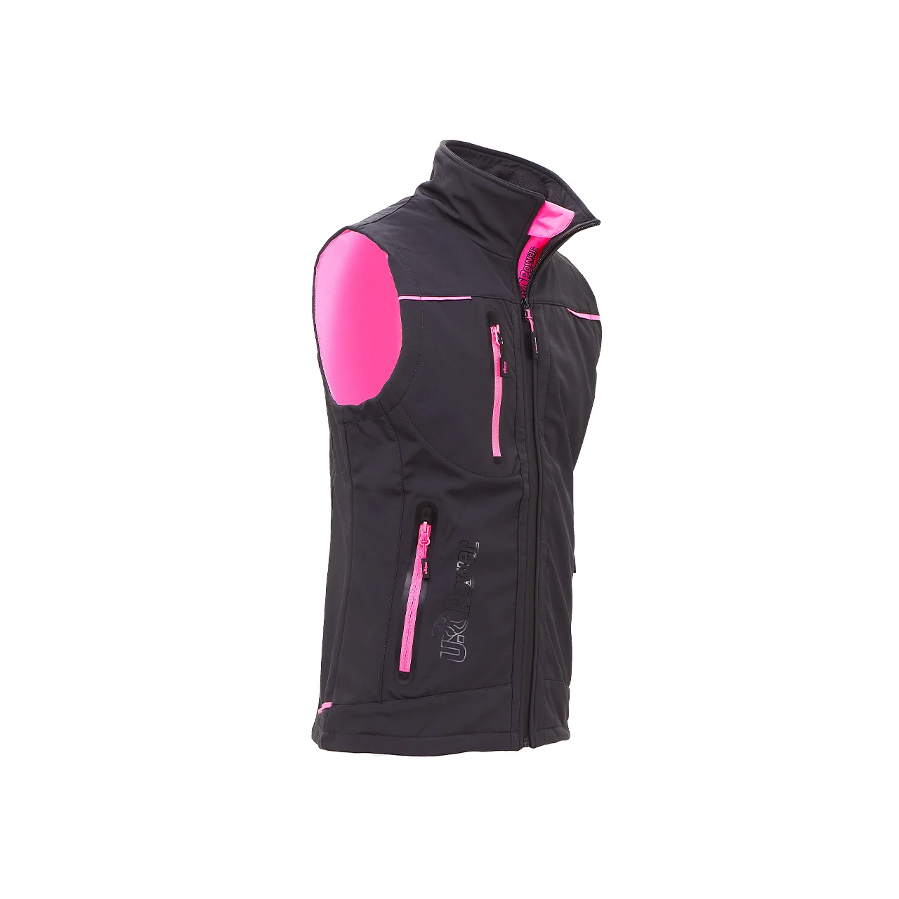 Gilet de travail softshell sans manches Femme UNIVERSE - Gris/Fuchsia image