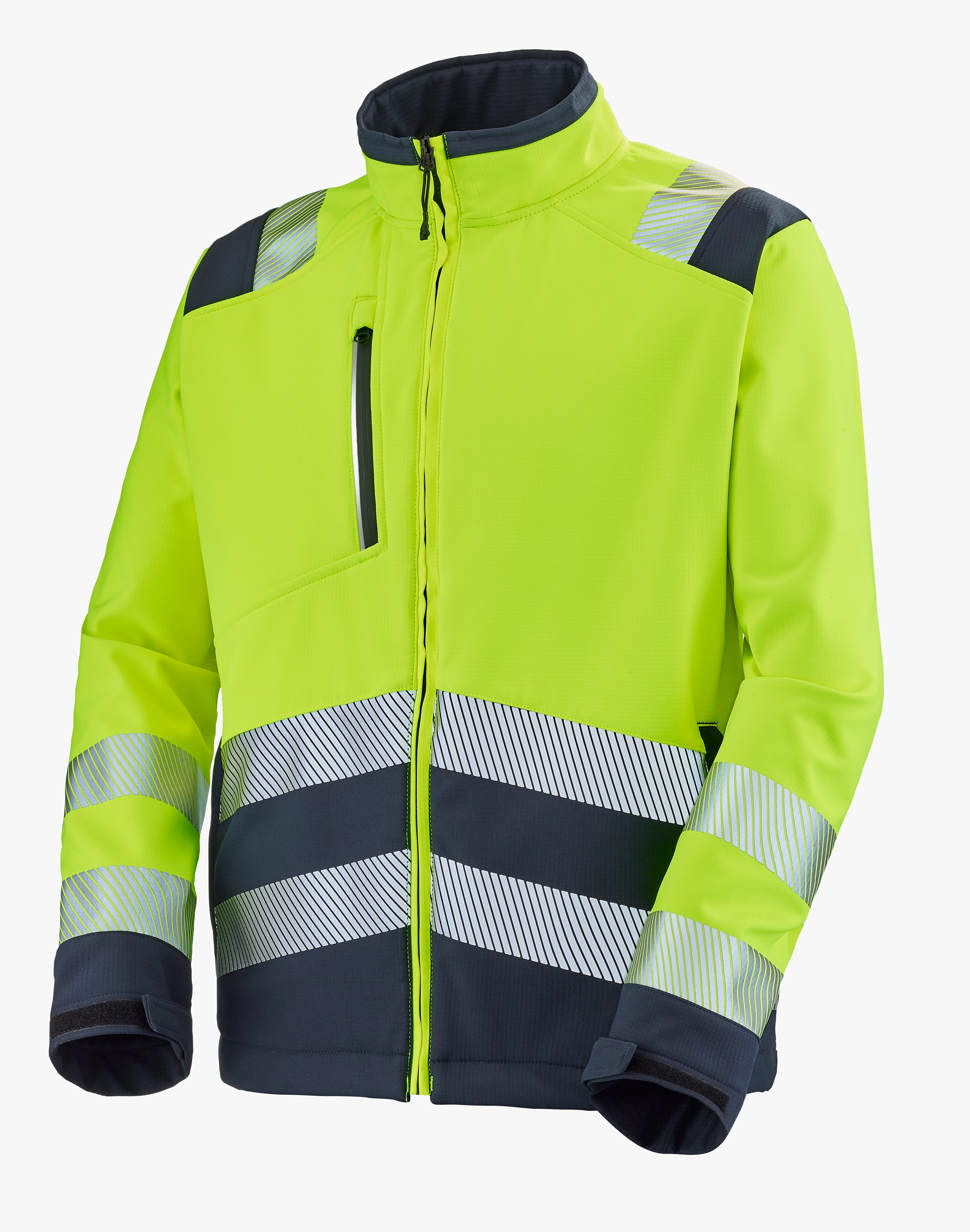 VESTE SOFTSHELL TATRAS JAUNE FLUO/BLEU MARINE image