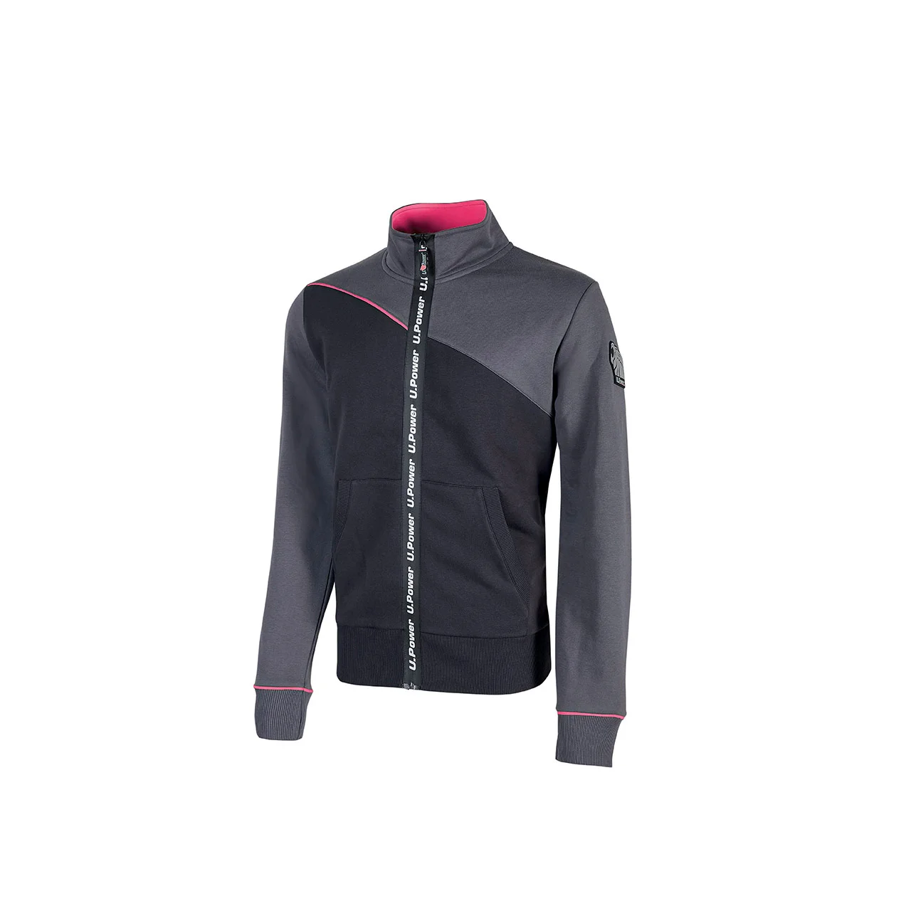 Gilet de travail zippé Femme URANUS - Gris/Rose image
