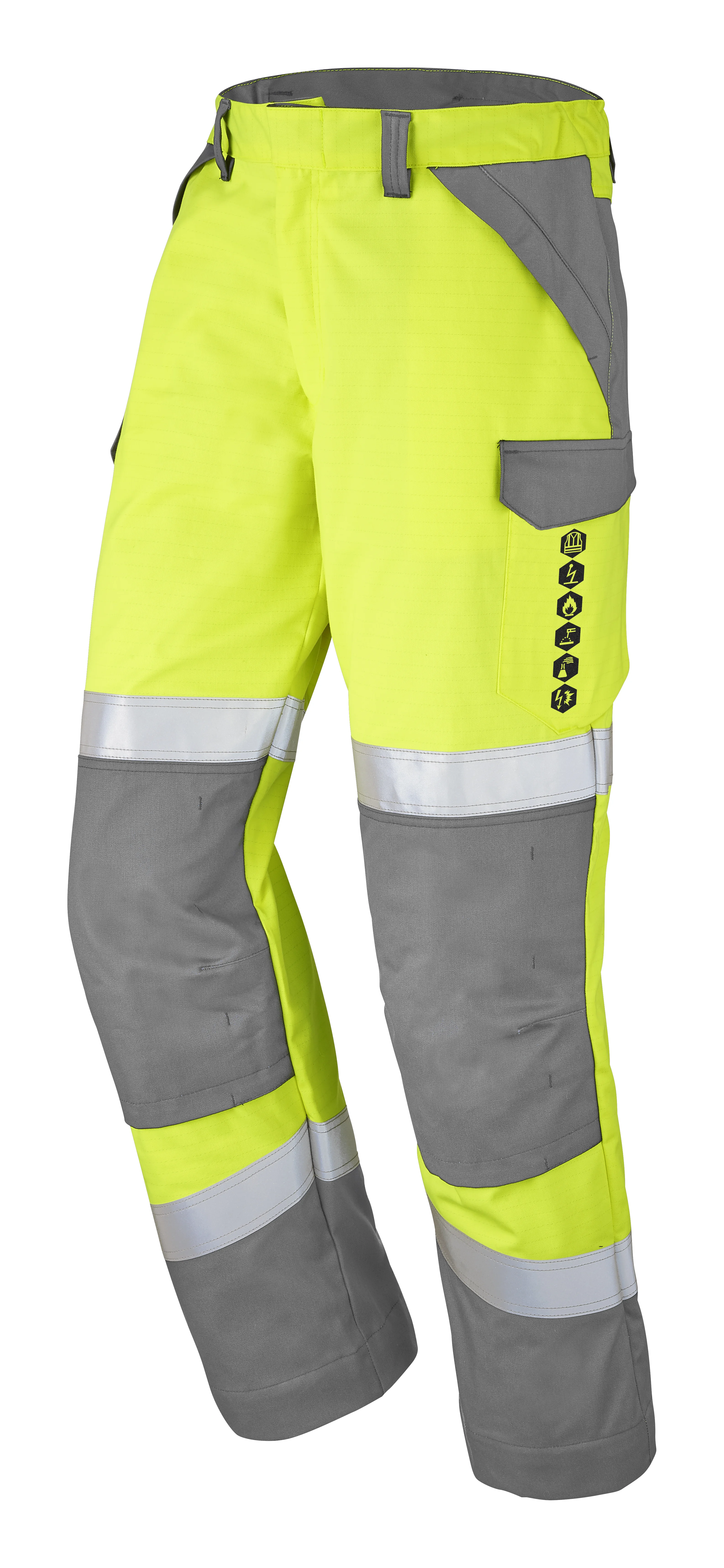 PANTALON LINZOR JAUNE FLUO/GRIS ACIER image