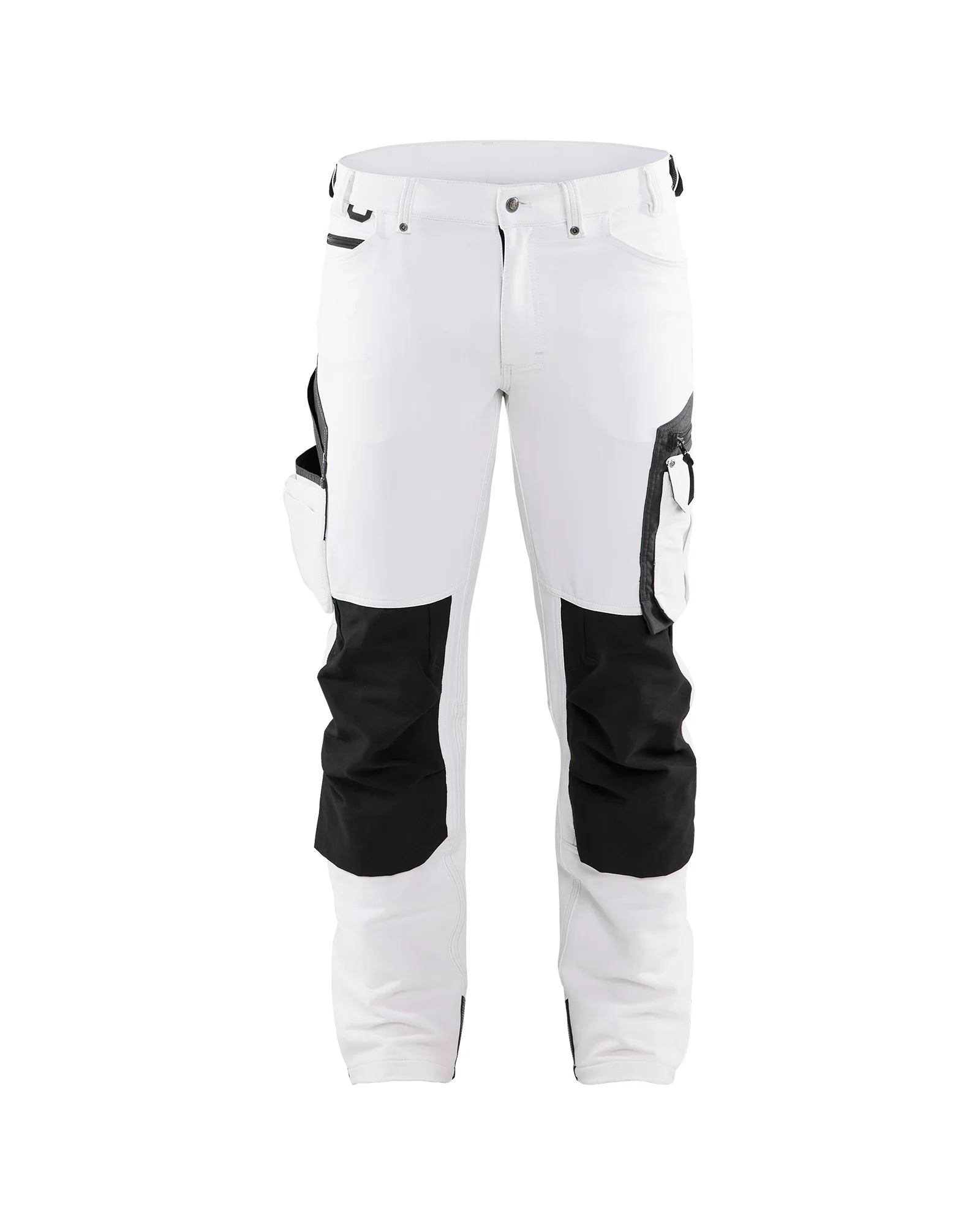 Pantalon de travail stretch pour peintre 4D 1089 - Blanc/Gris foncé image