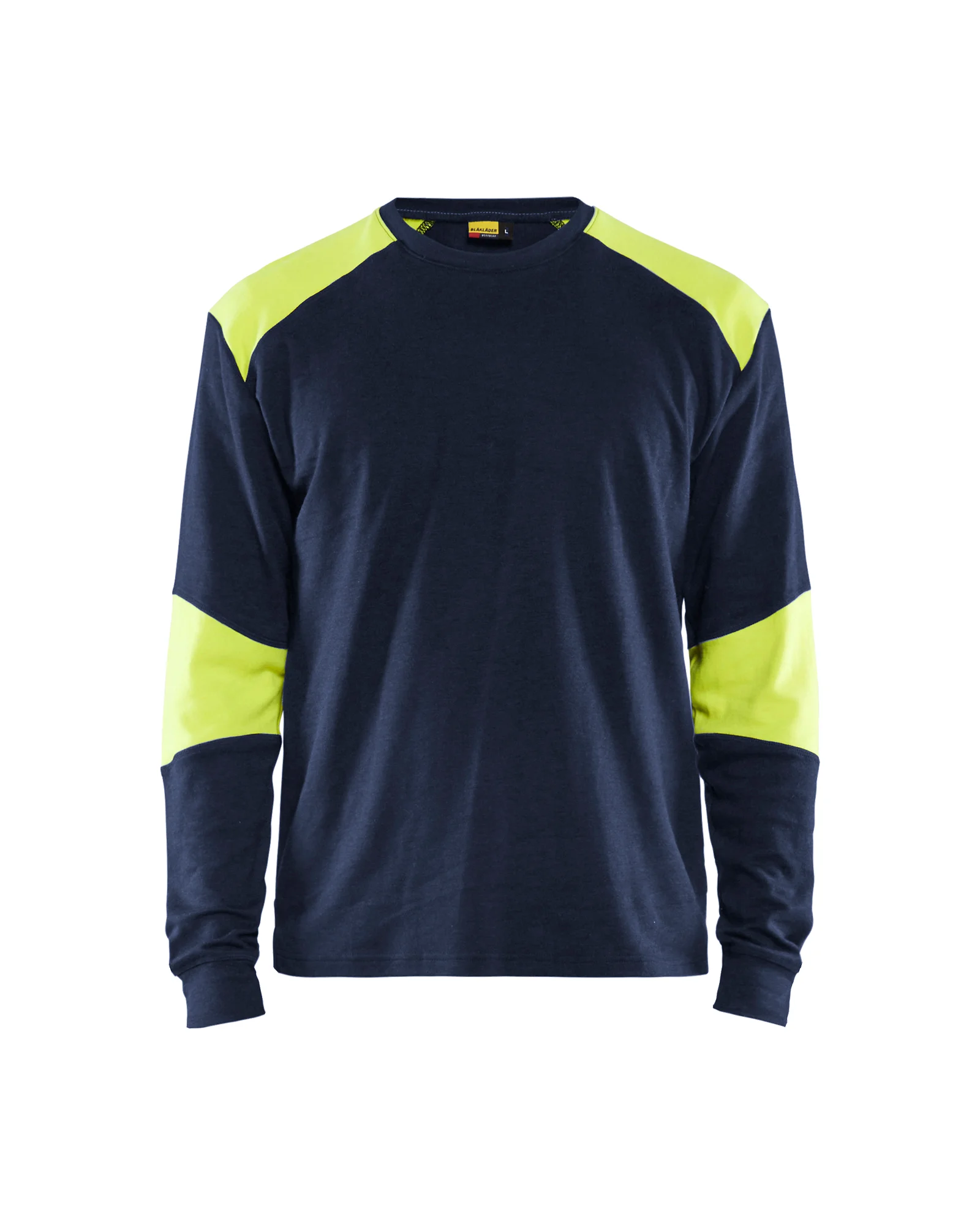 T-shirt de travail manches longues retardant flamme inhérent 3457 -  Marine/Jaune fluo image