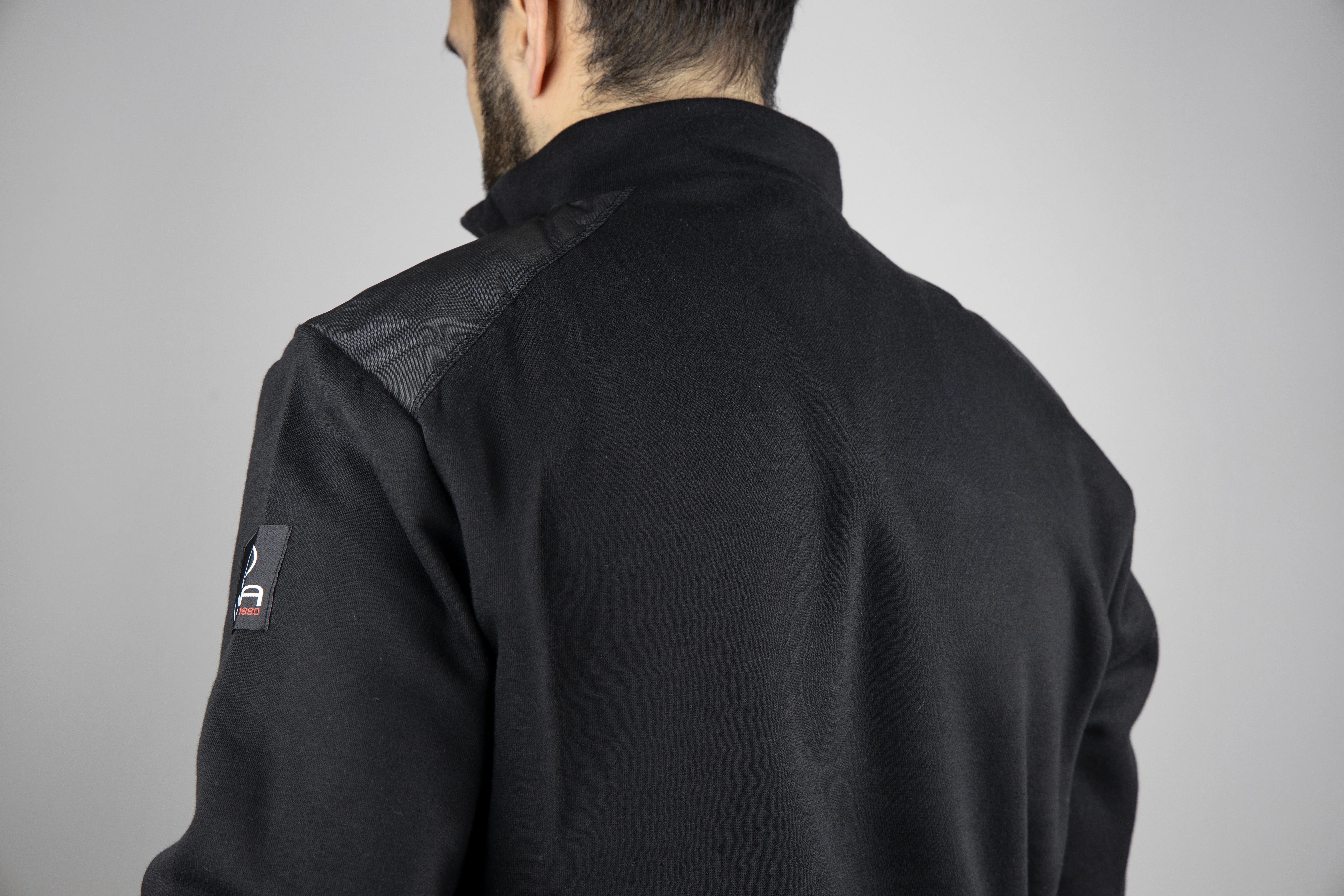 Sweat de travail col camionneur bicolore BERLIN - NOIR image