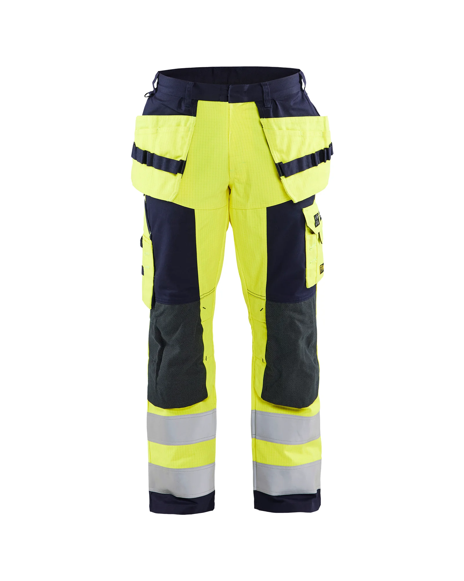 Pantalon de travail multinormes artisan 1579 - Jaune fluo/Marine image