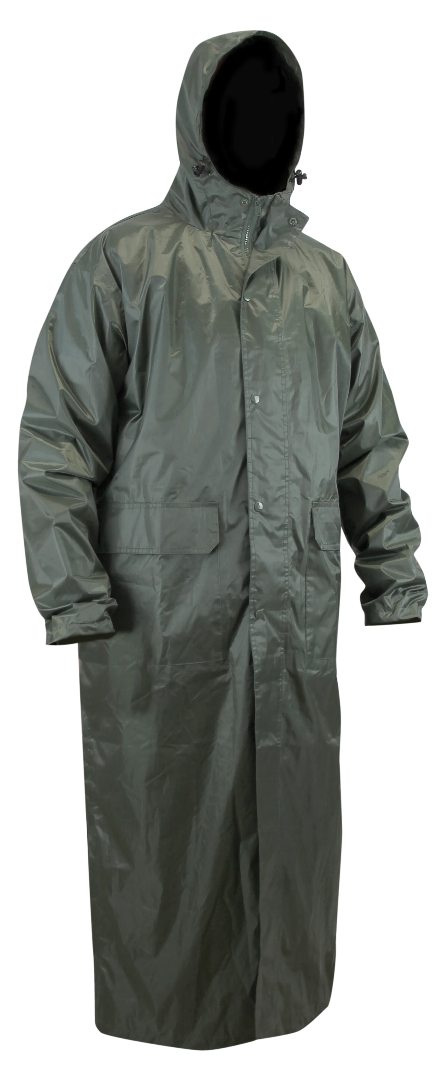Manteau de pluie long imperméable BLIZZARD - KAKI FONCÉ image