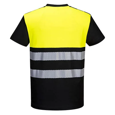 T-shirt PW3 haute visibilité classe 1 Noir/Jaune image