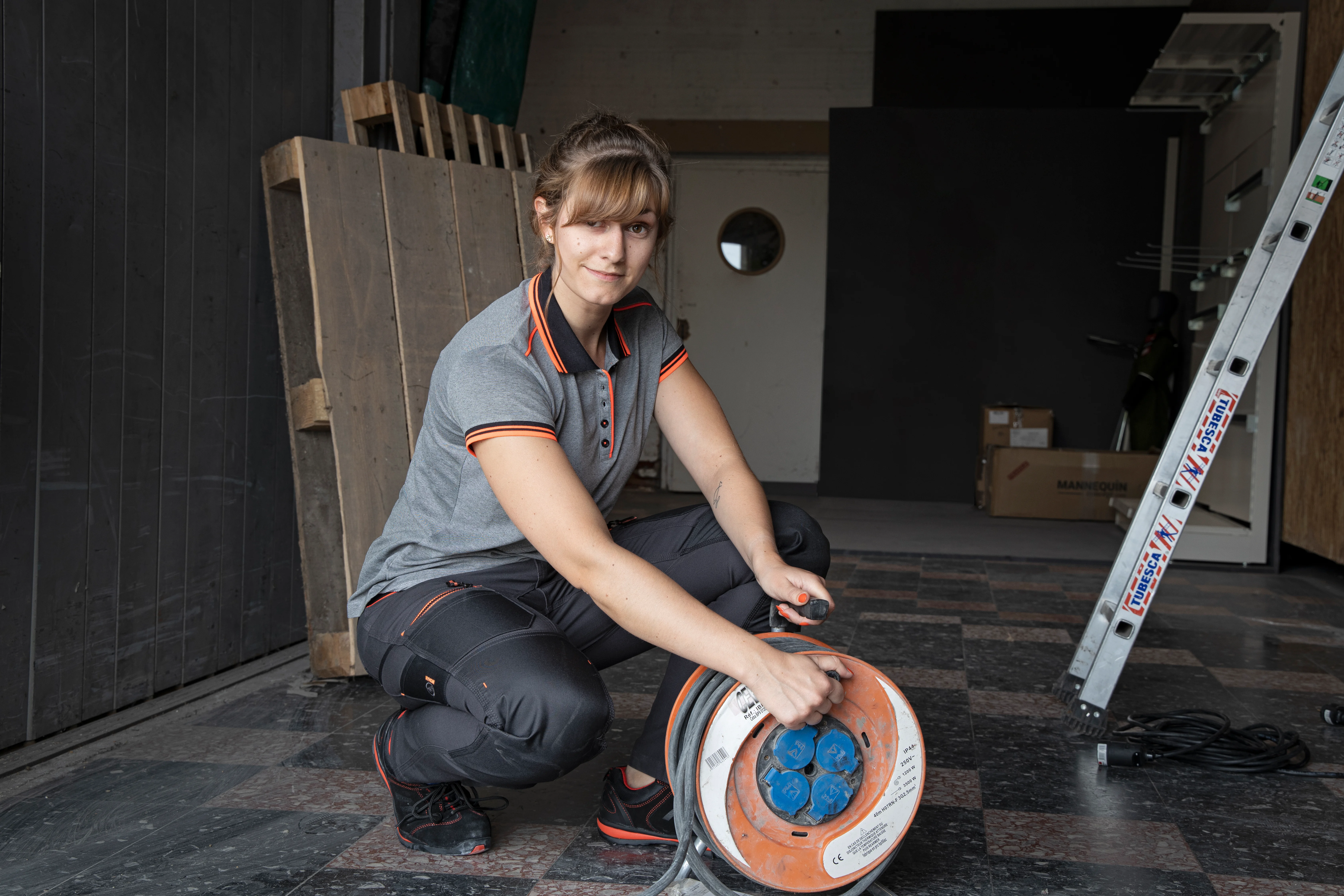 Polo de travail maille piquée MC femme LAURIE - GRIS image