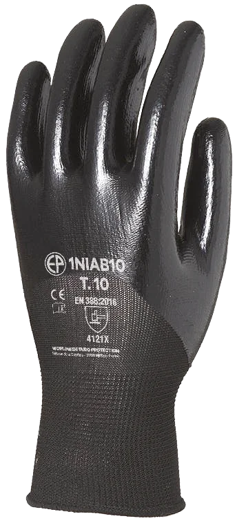 Lot de 12 paires de gants Manutention EUROLITE 1NIAB - Tricot noir sans couture à base de polyester - jauge 13 image