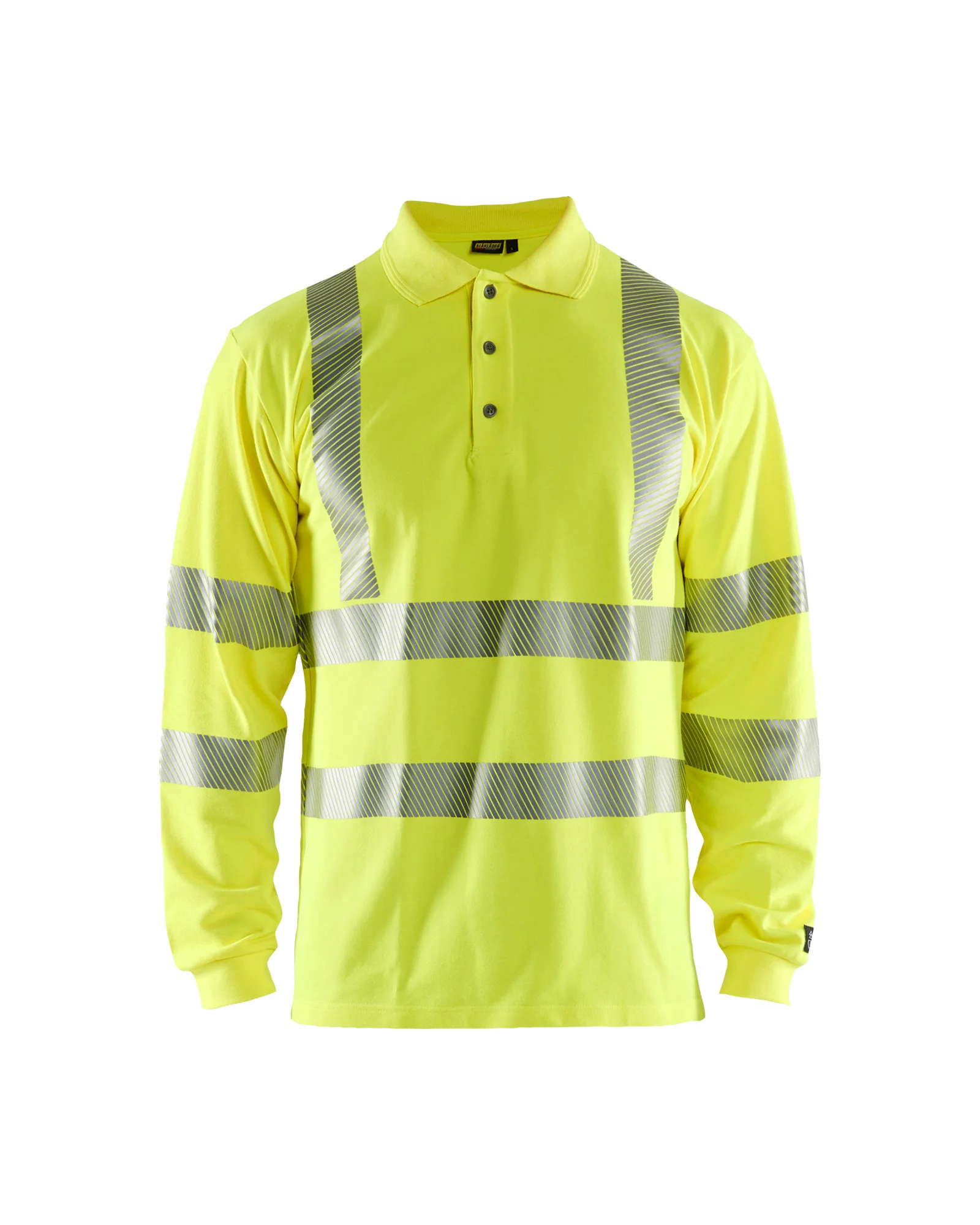 Polo de travail piqué manches longues multinormes - Jaune fluo image