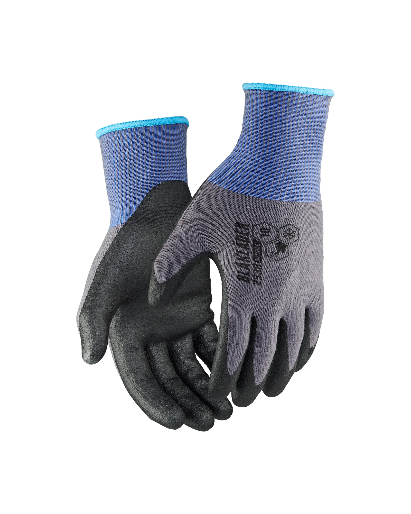 Lot de 6 paires - Gants de travail hiver tactiles avec fine doublure, jauge 13 - Gris clair image
