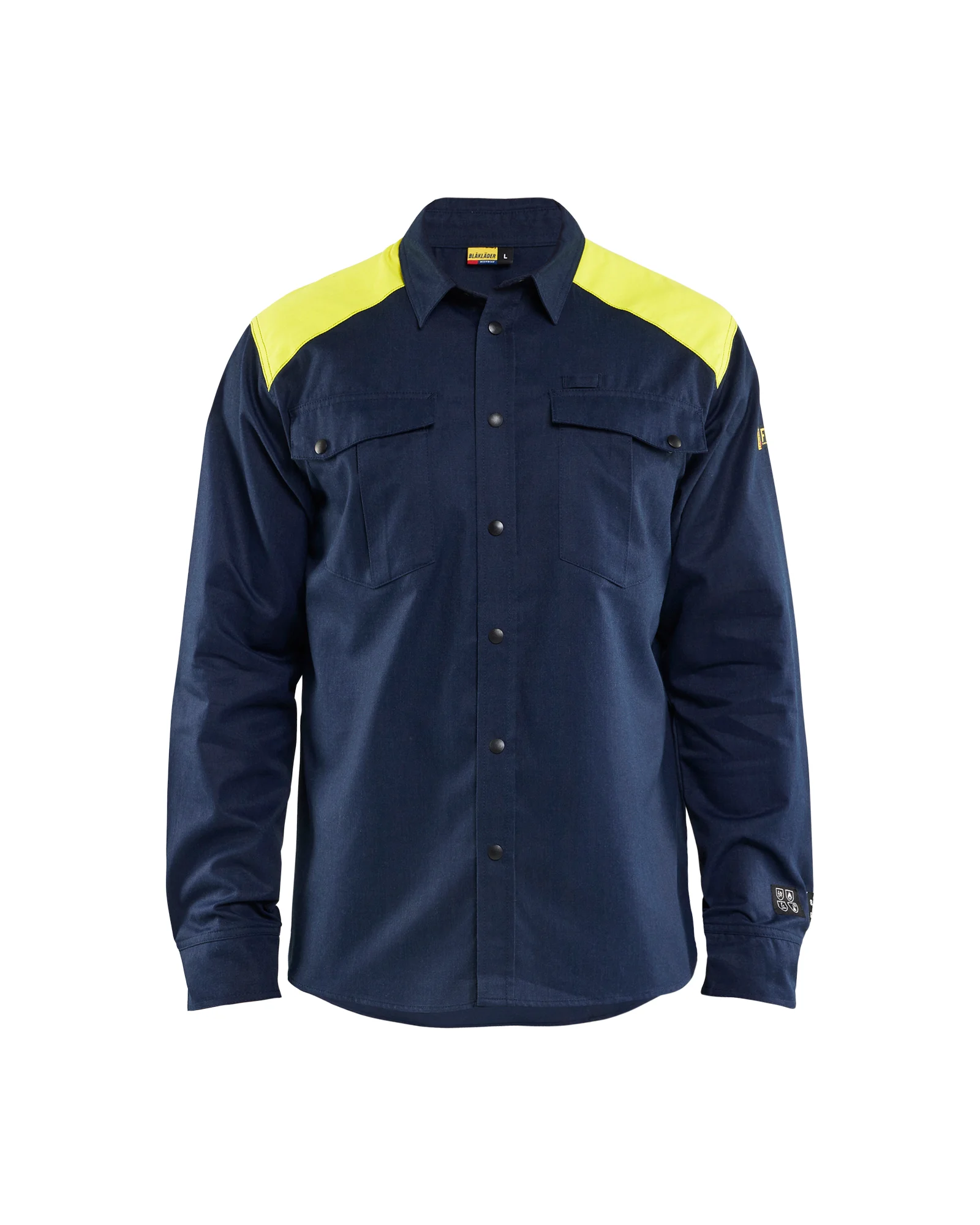 Chemise de travail multinormes 3238 - Marine/Jaune image