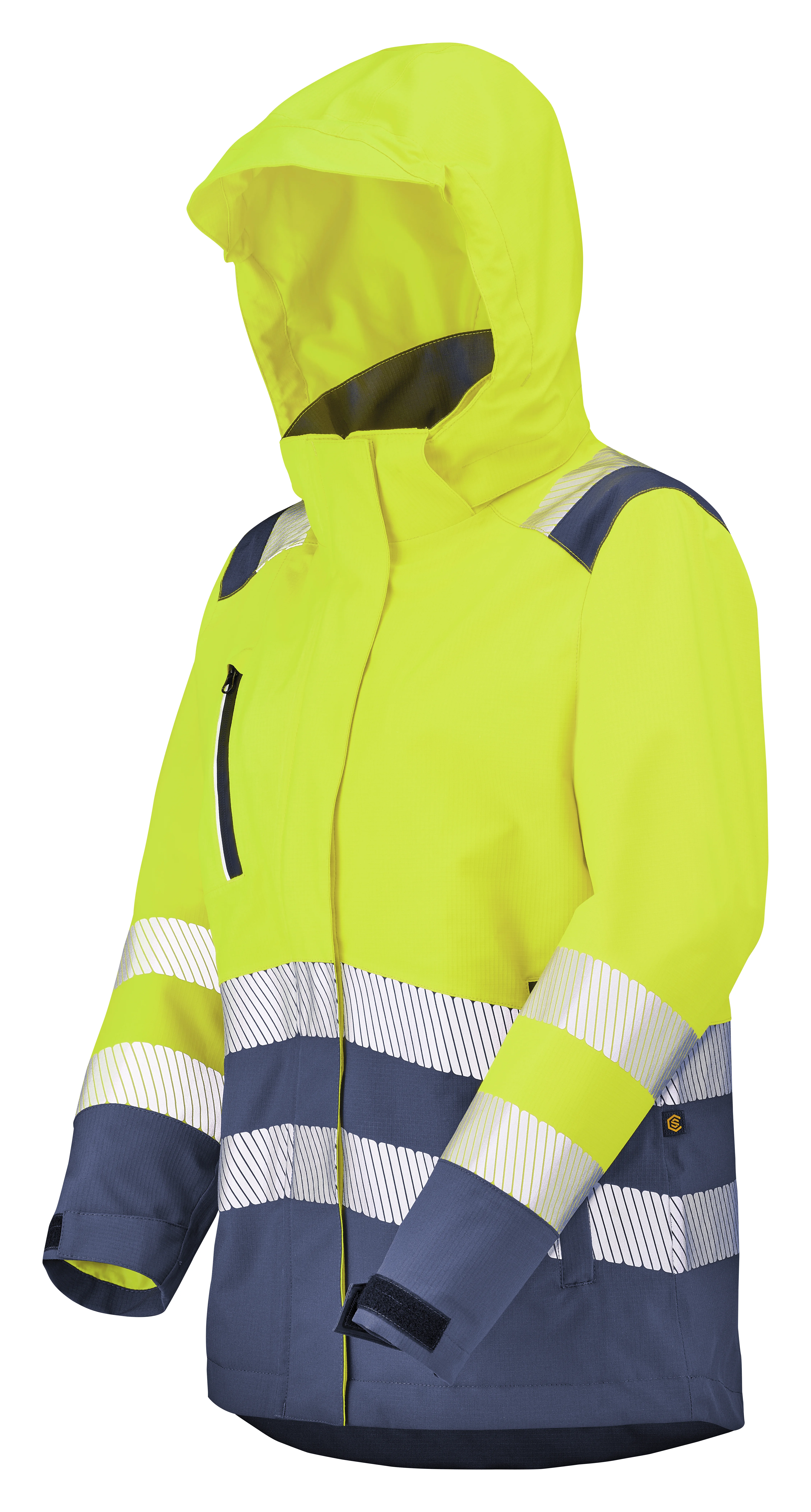 PARKA HV FEMME IRMA JAUNE FLUO/BLEU MARINE image