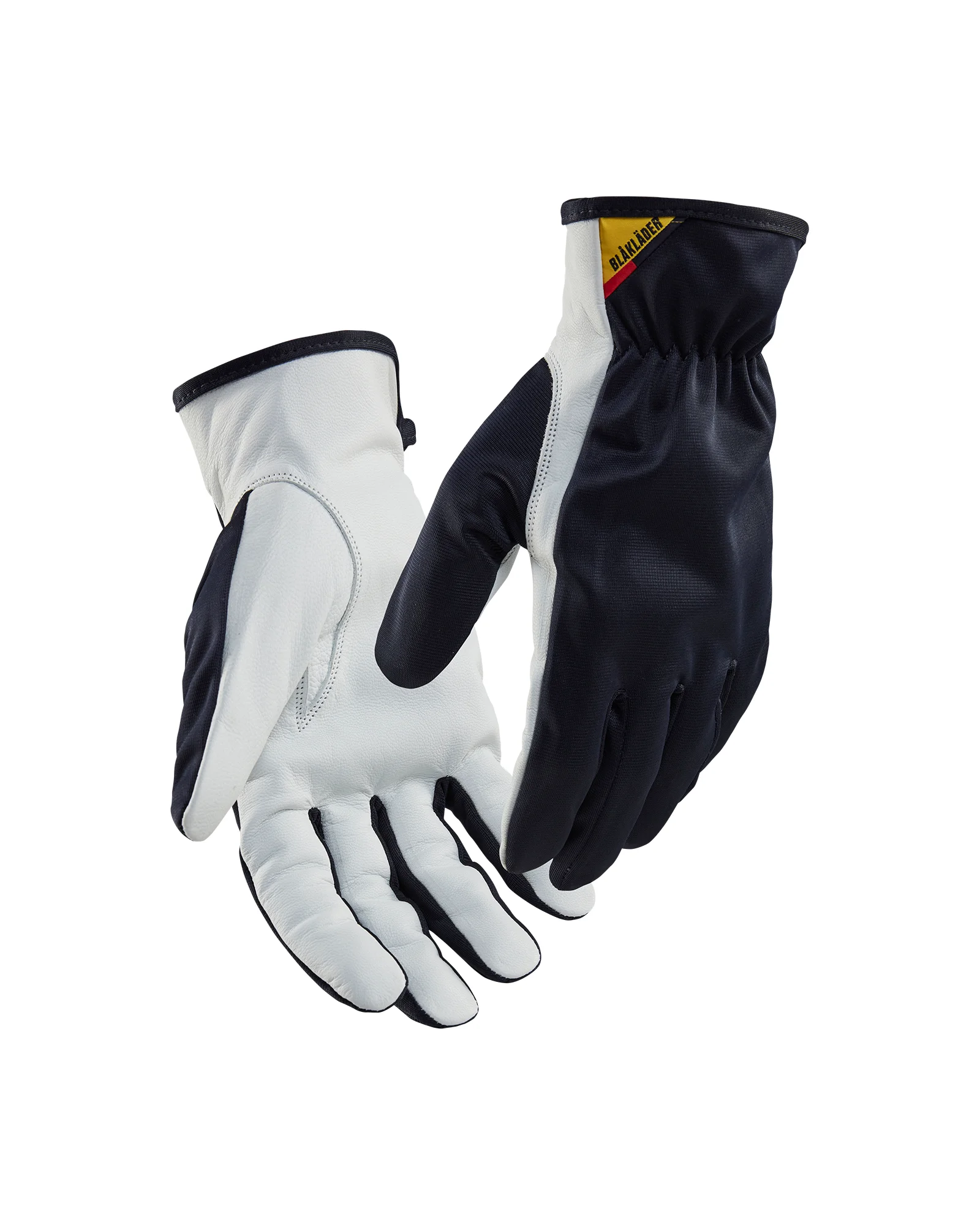 Lot de 12 paires - Gants de travail en cuir - Marine foncé/Blanc image