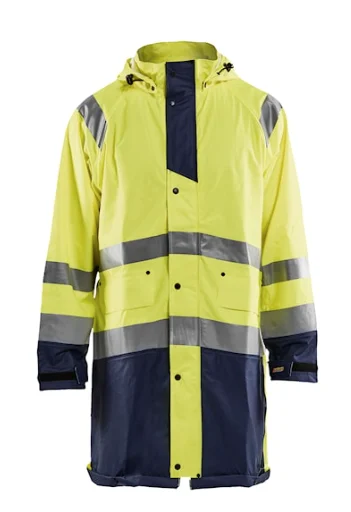 Veste de pluie haute visibilité niveau 1 4324 - Jaune fluo/Marine image