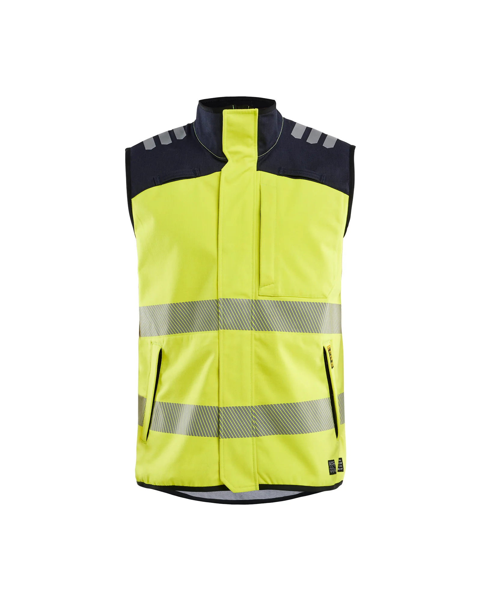 Gilet de travail softshell multinormes - Jaune fluo/Marine image