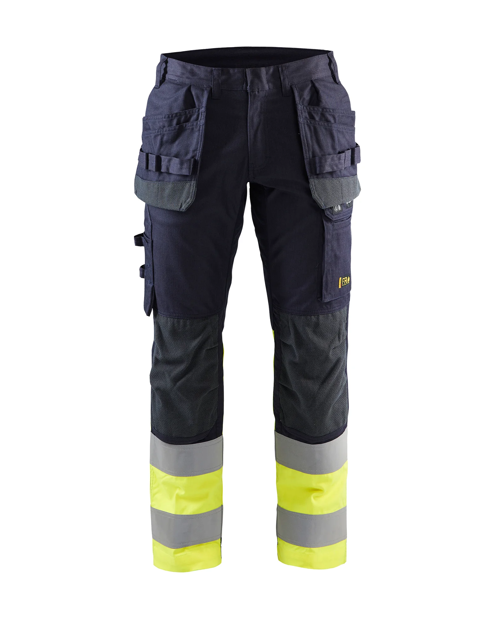 Pantalon de travail multinormes inhérent +stretch poches flottantes - Marine/Jaune fluo image