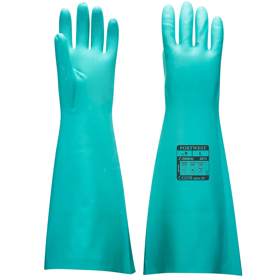 Gants Nitrile Extra-Long Vert image