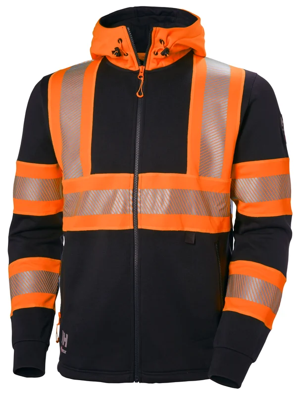 Sweat de travail à capuche zippé haute visibiltié ICU - Orange 2XL image