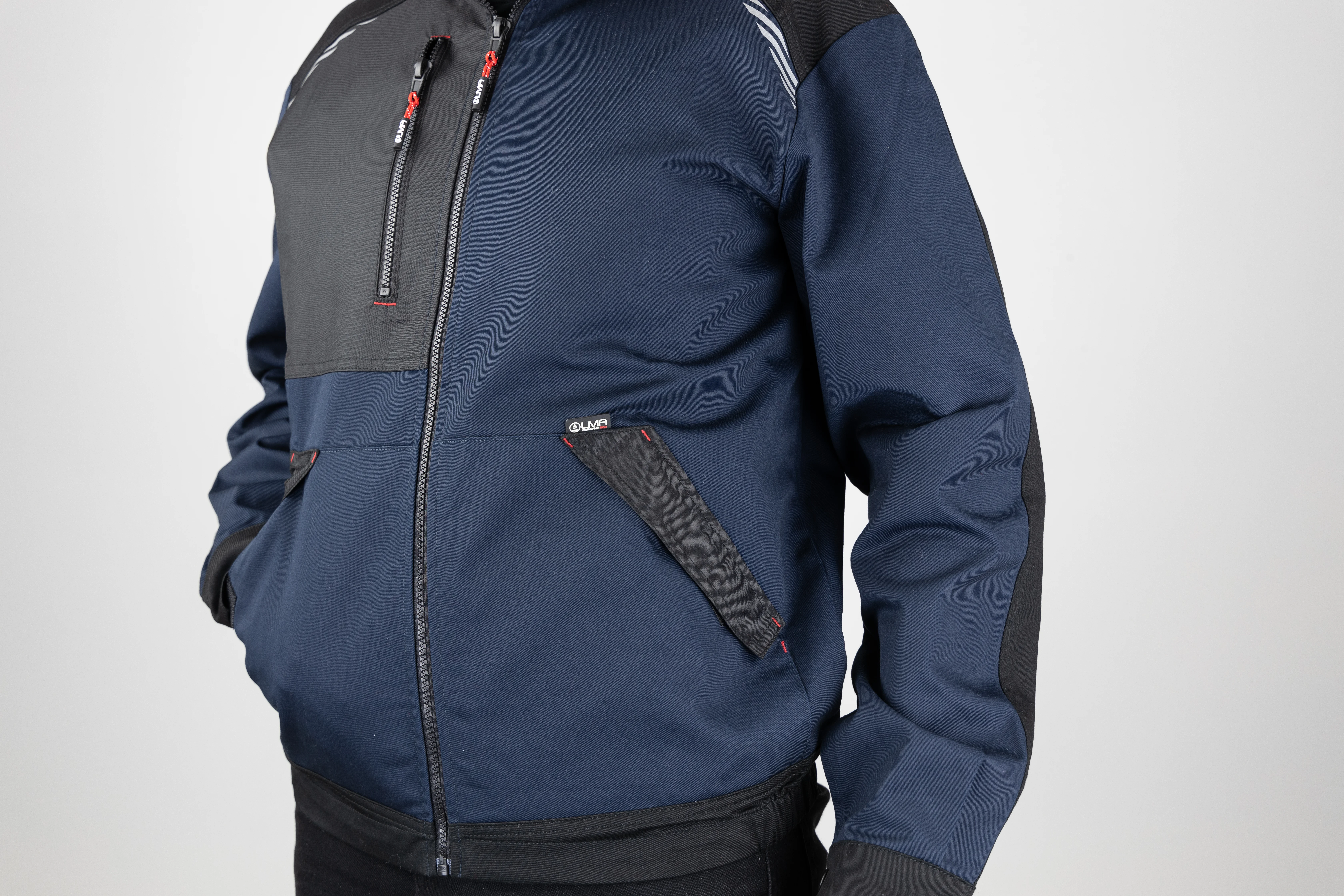 Veste de travail TYPHON - BLEU FONCE/NOIR image